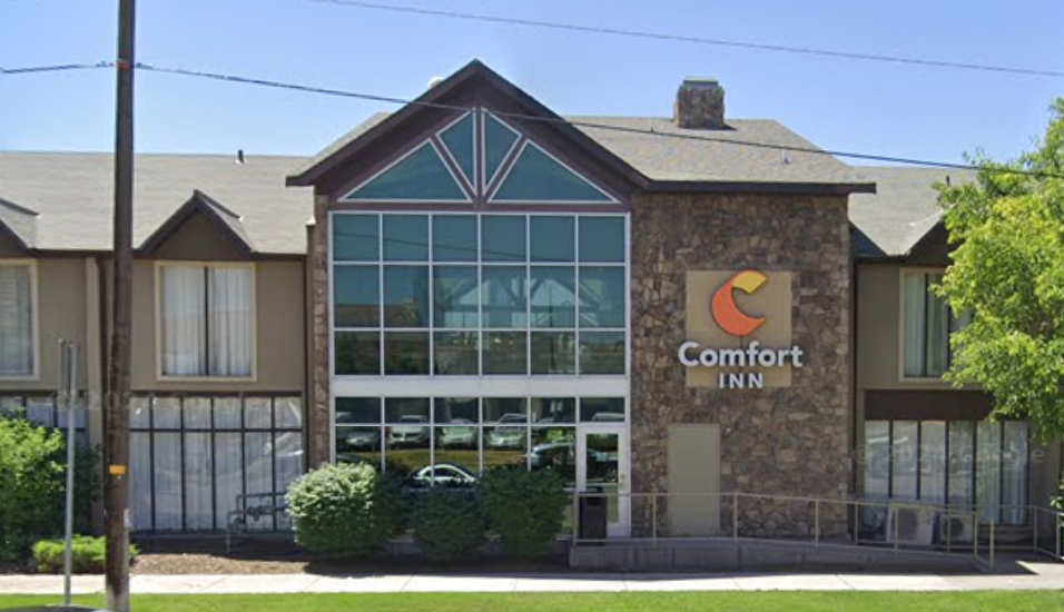 The homicide occurred at the Comfort Inn hotel at 171 West 500 South early Tuesday morning