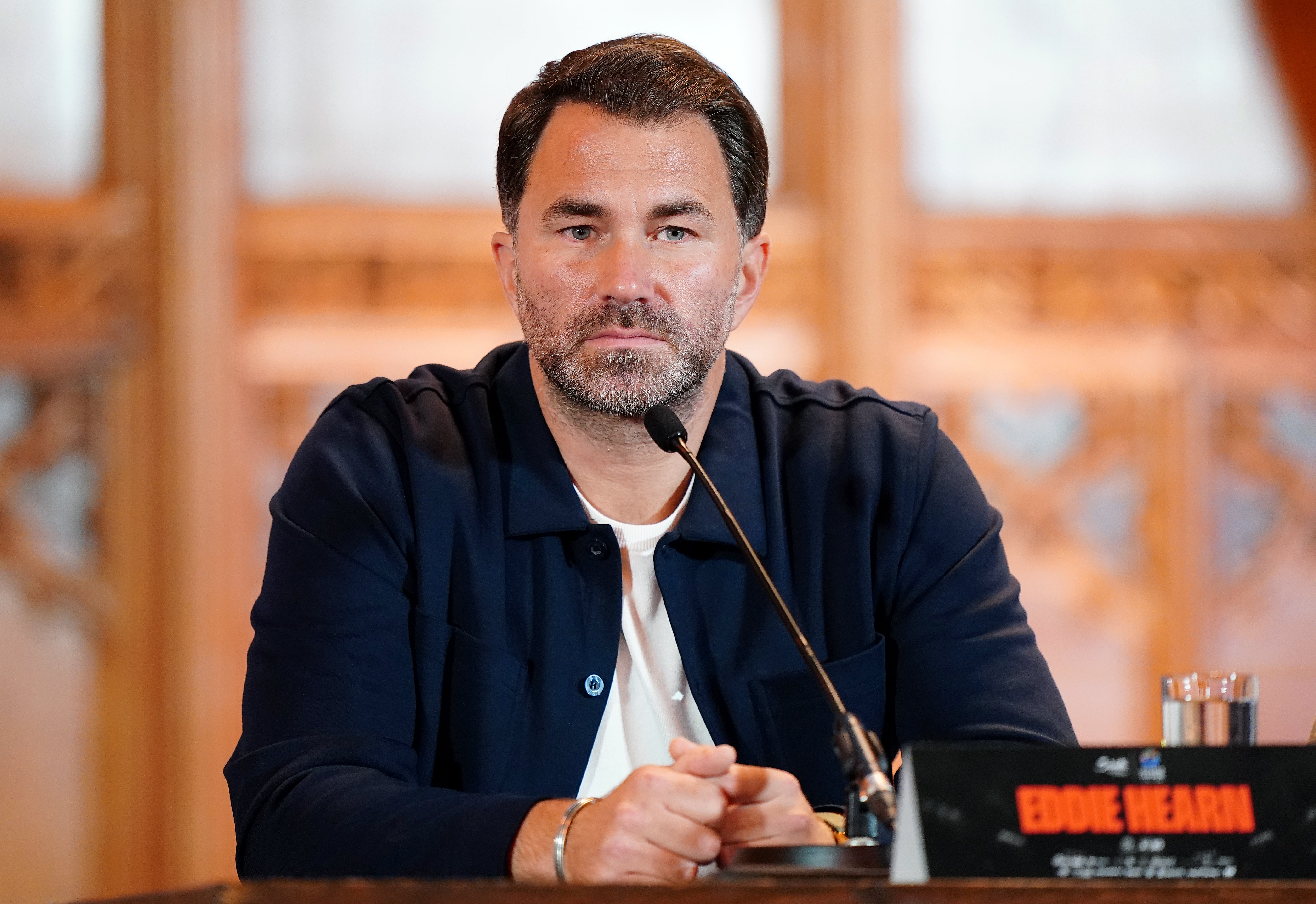 Eddie Hearn is hopeful the two British heavyweights could still meet (Zac Goodwin/PA)