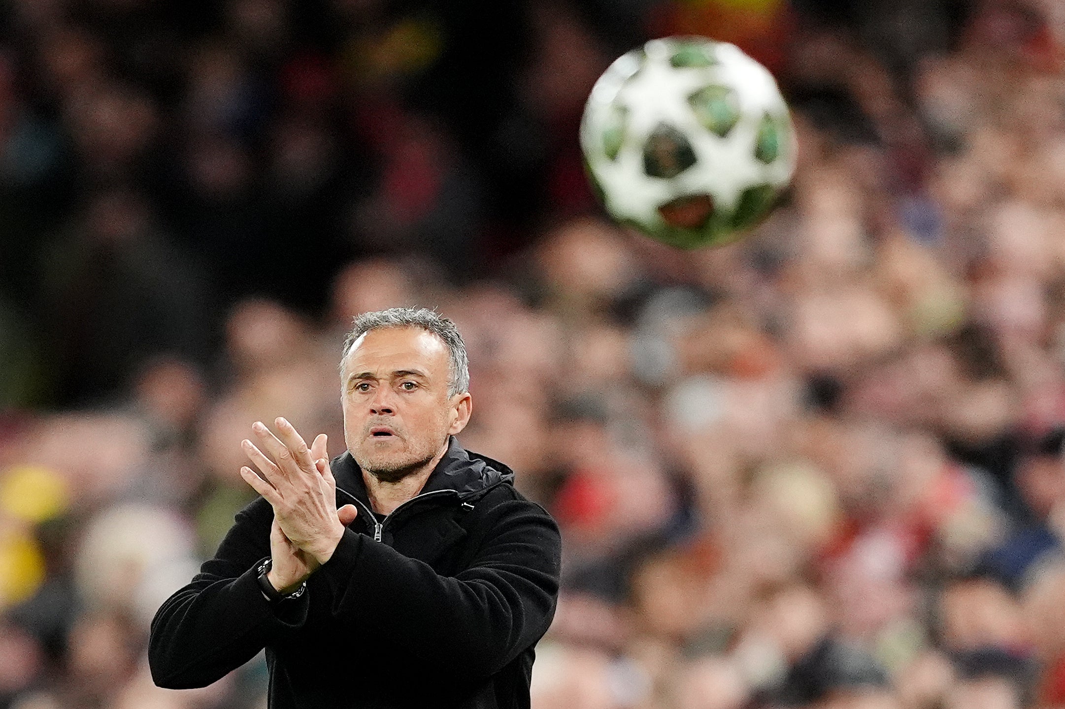 Luis Enrique provides experience on the touchline (Martin Rickett/PA)