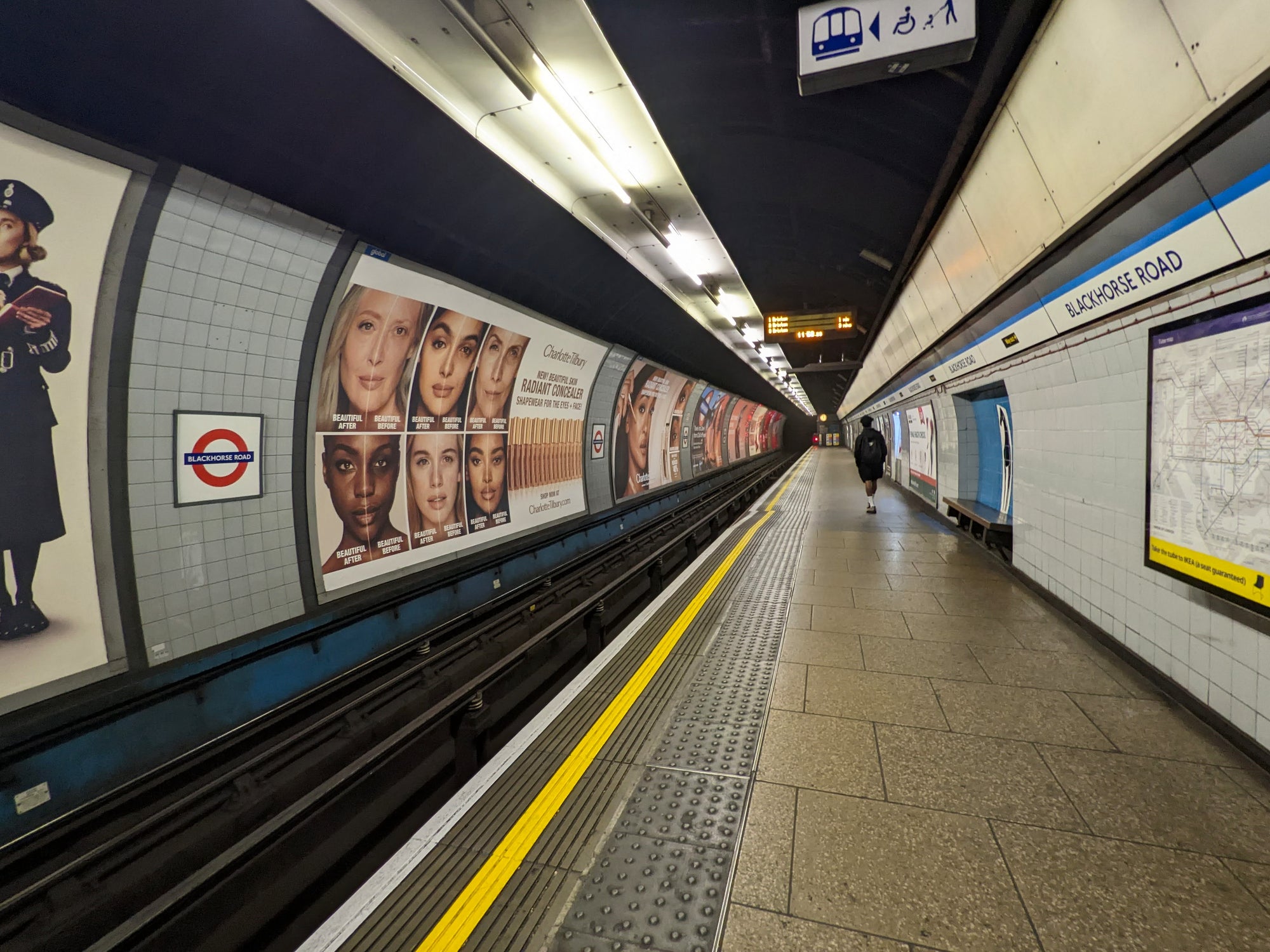 The bookshelf at Blackhorse Road station has been removed by TfL and the London Fire Brigade