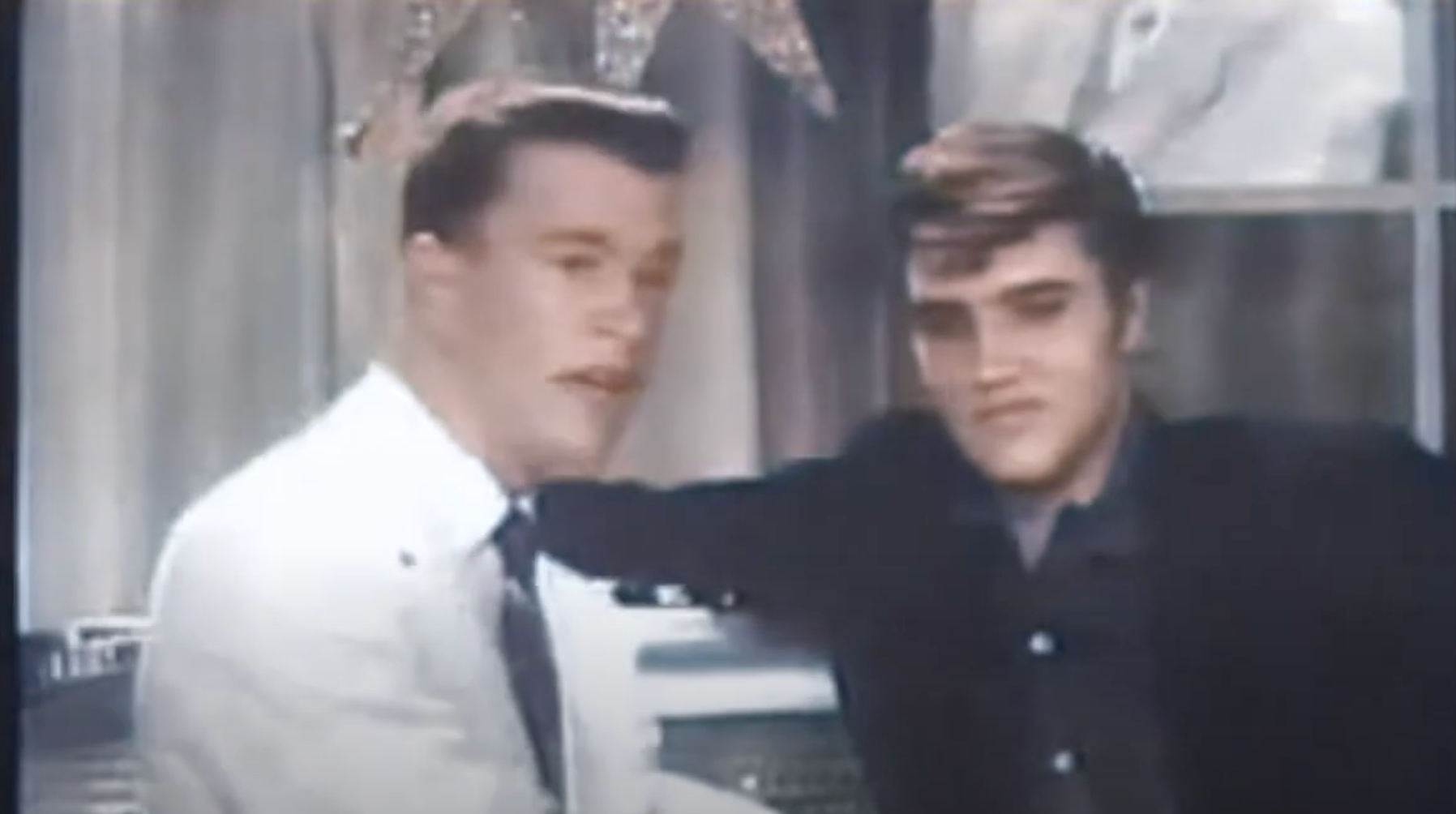 Wink Martindale interviews Elvis Presley in 1956 (colourised)