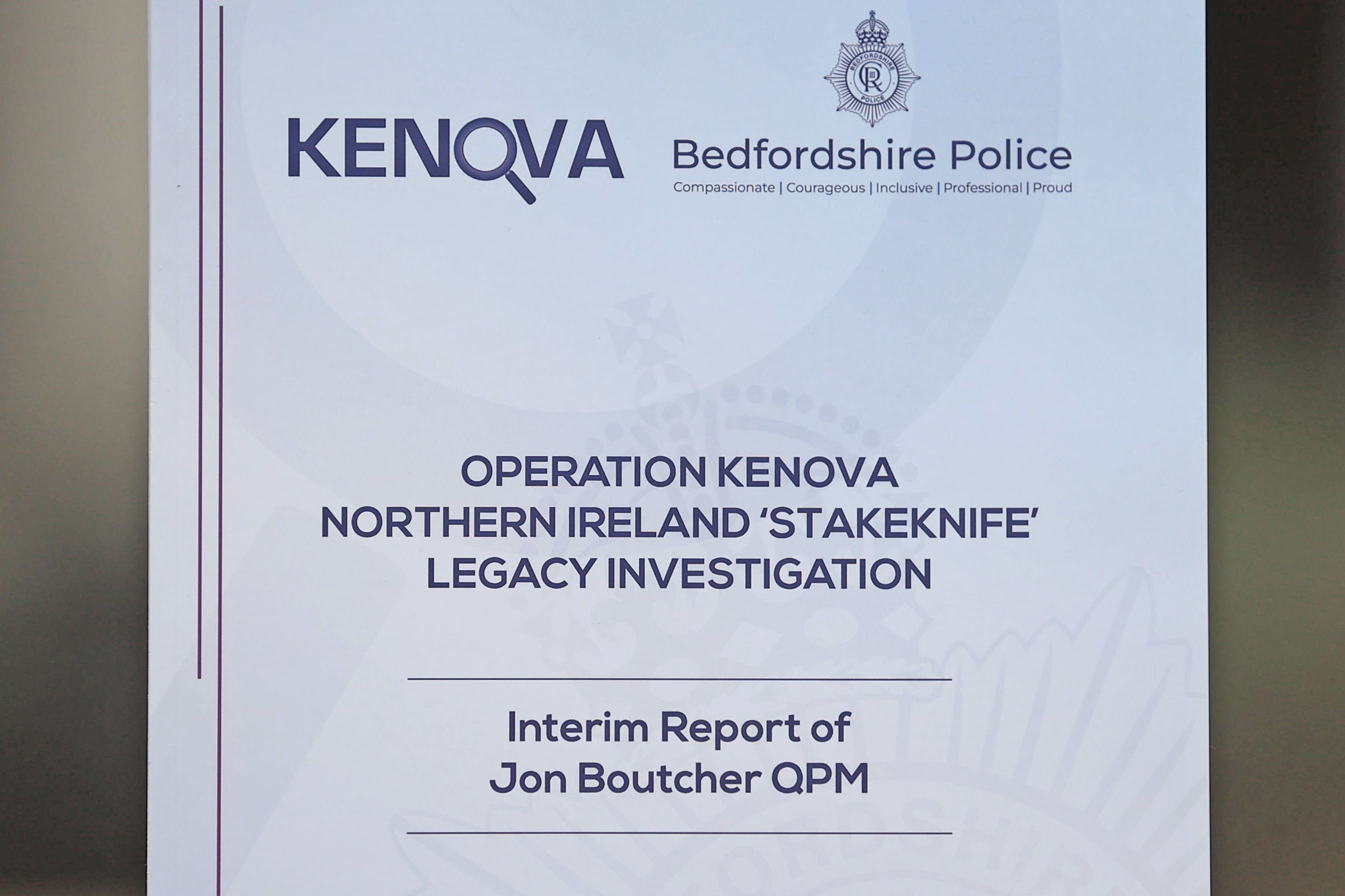 The Kenova interim report was published last year (Liam McBurney/PA)