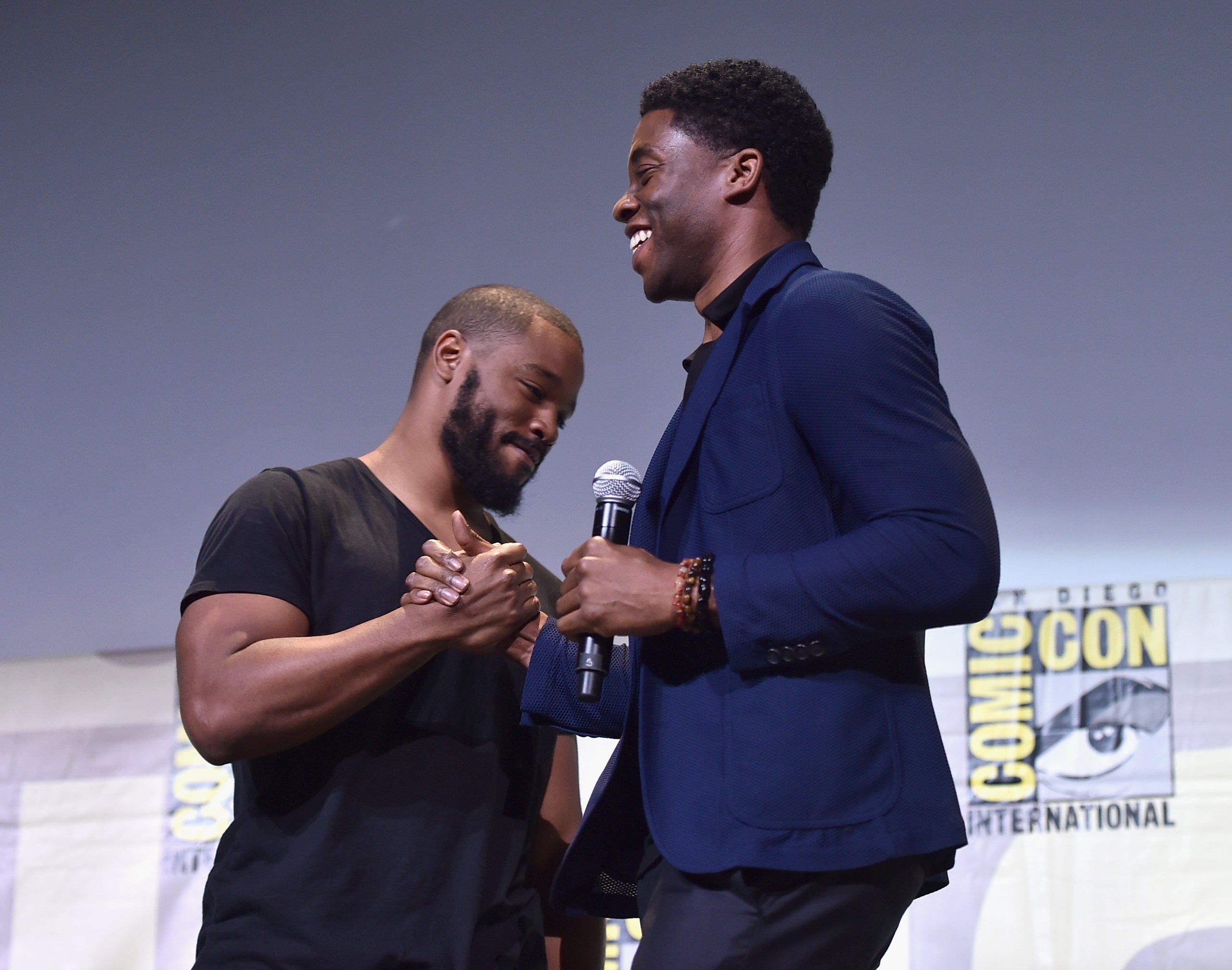 Ryan Coogler and Chadwick Boseman at ComicCon in 2016
