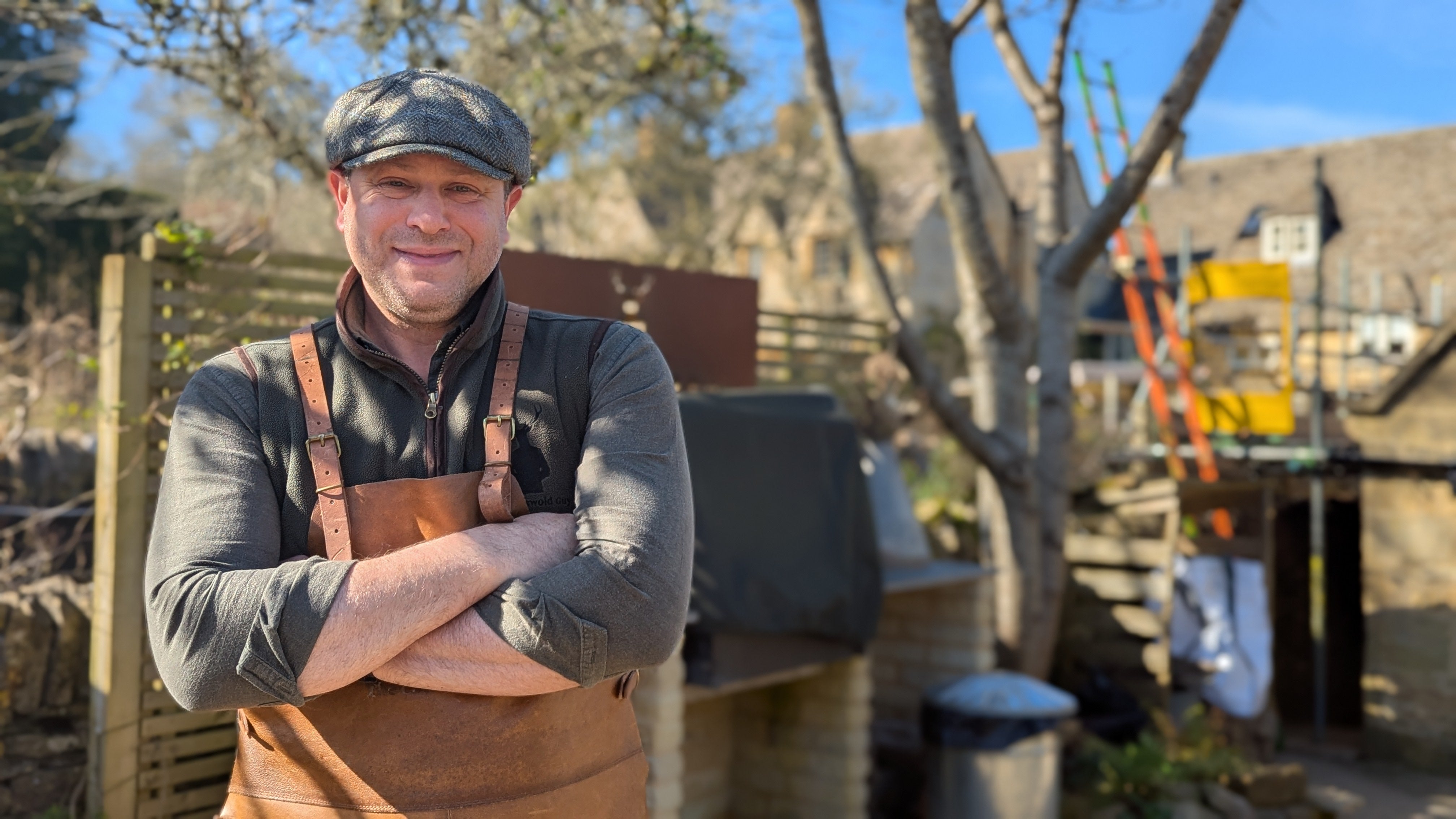 <p>Chris Davey at The Cotswold Guy farm shop, deli and cafe</p>