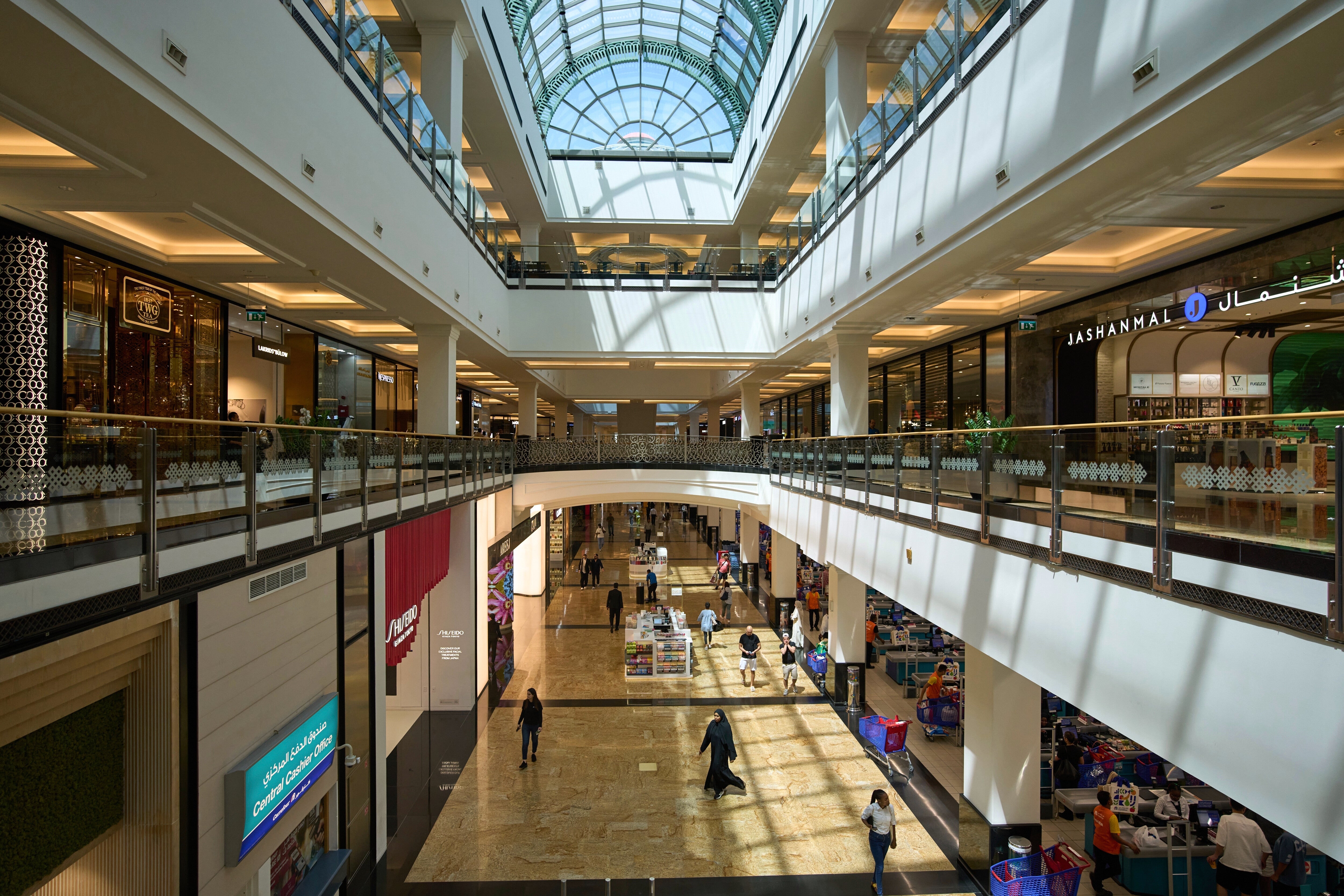 People walk inside Mall of the Emirates in Dubai, United Arab Emirates