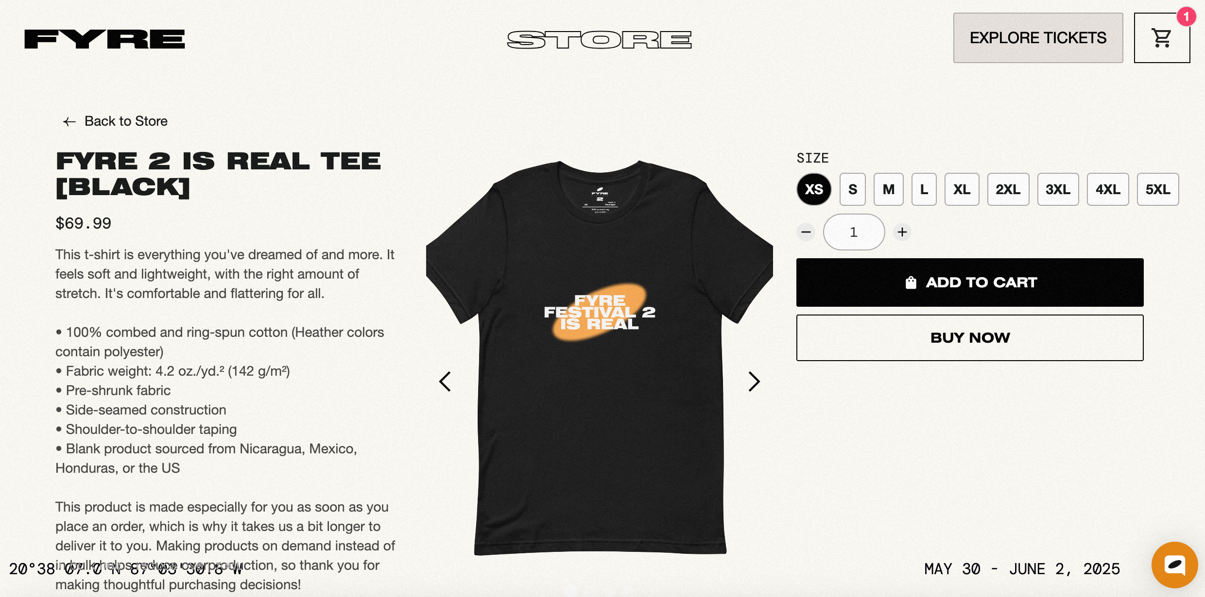 Fyre Festival 2 merch remains available for sale on its website