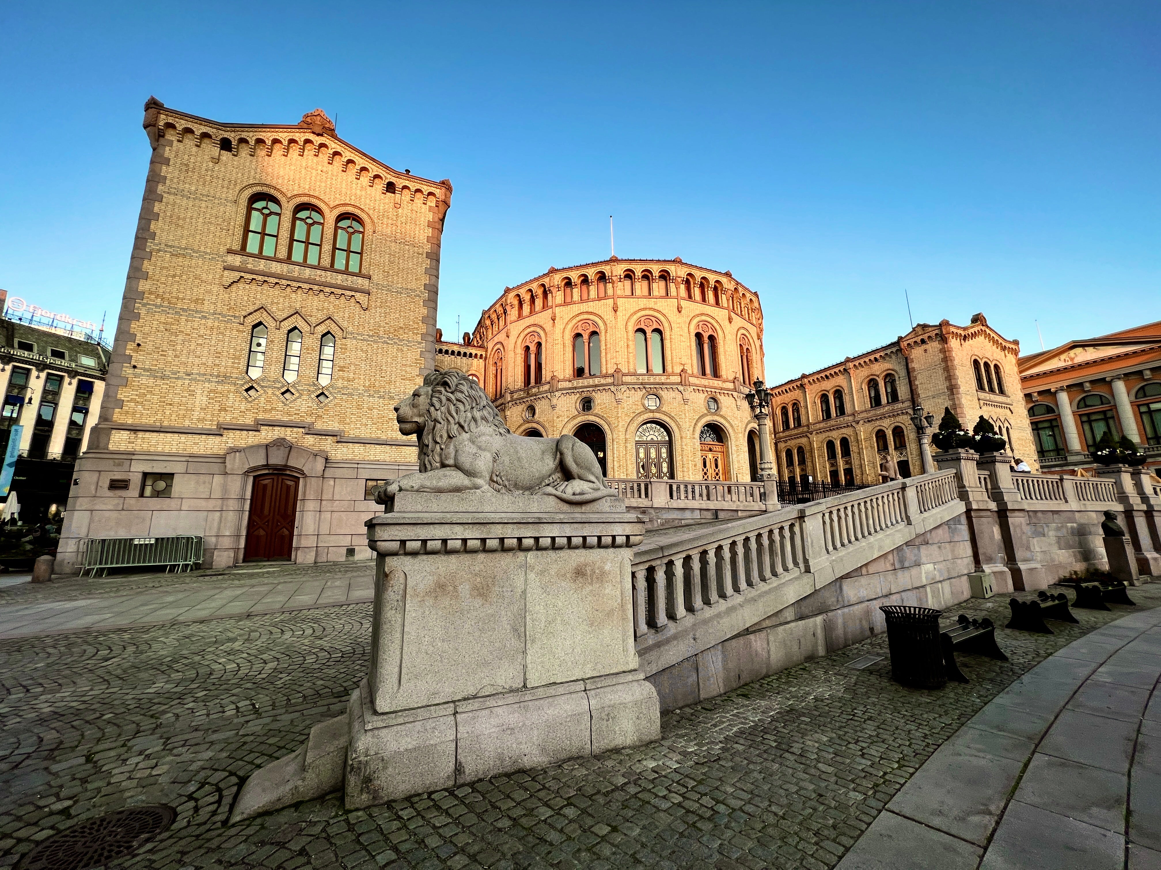 Eidsvolls Plass in central Oslo – one of many sights a British tourist was deprived of seeing by Norwegian police