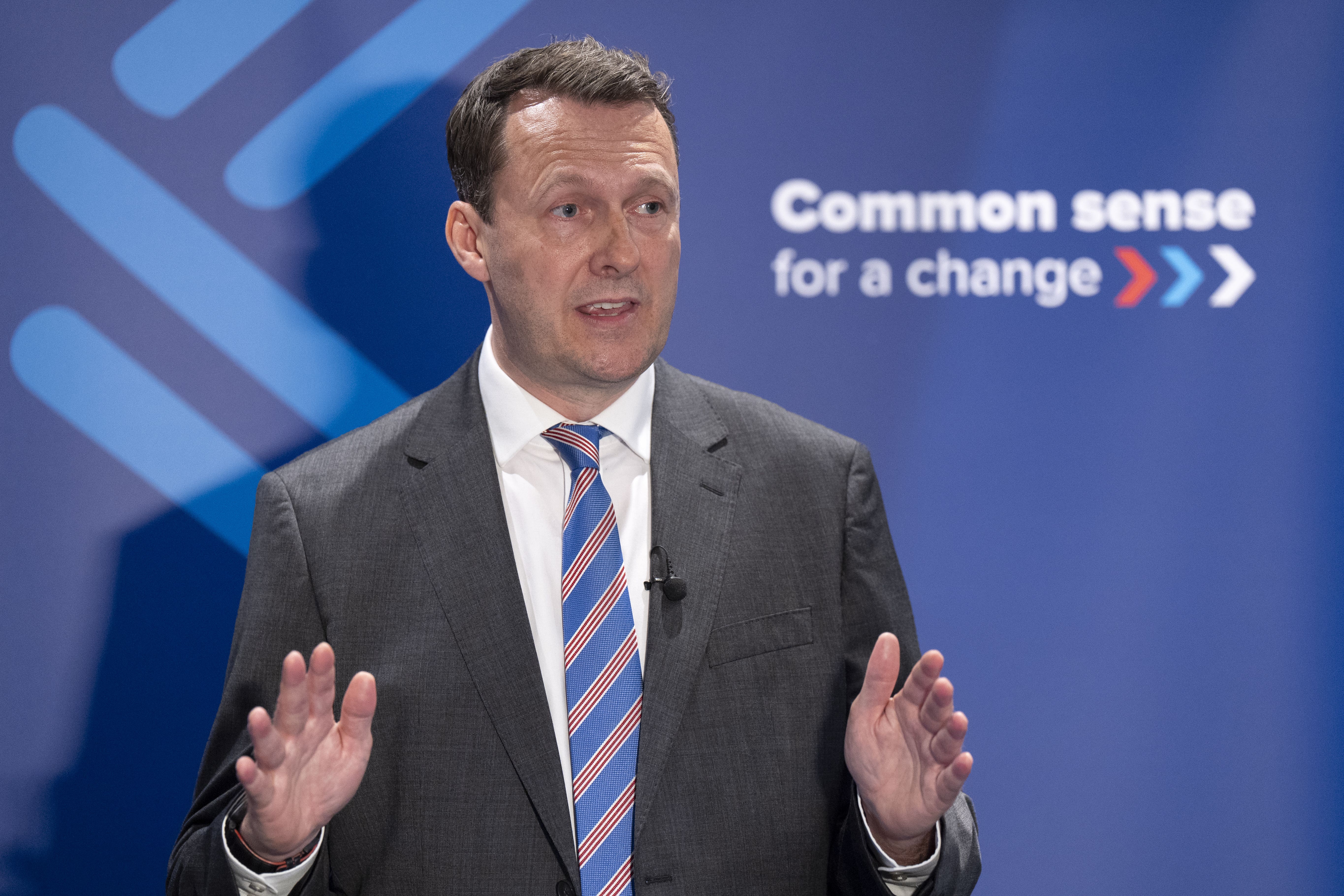 Russell Findlay spoke to supporters in Edinburgh (Jane Barlow/PA)