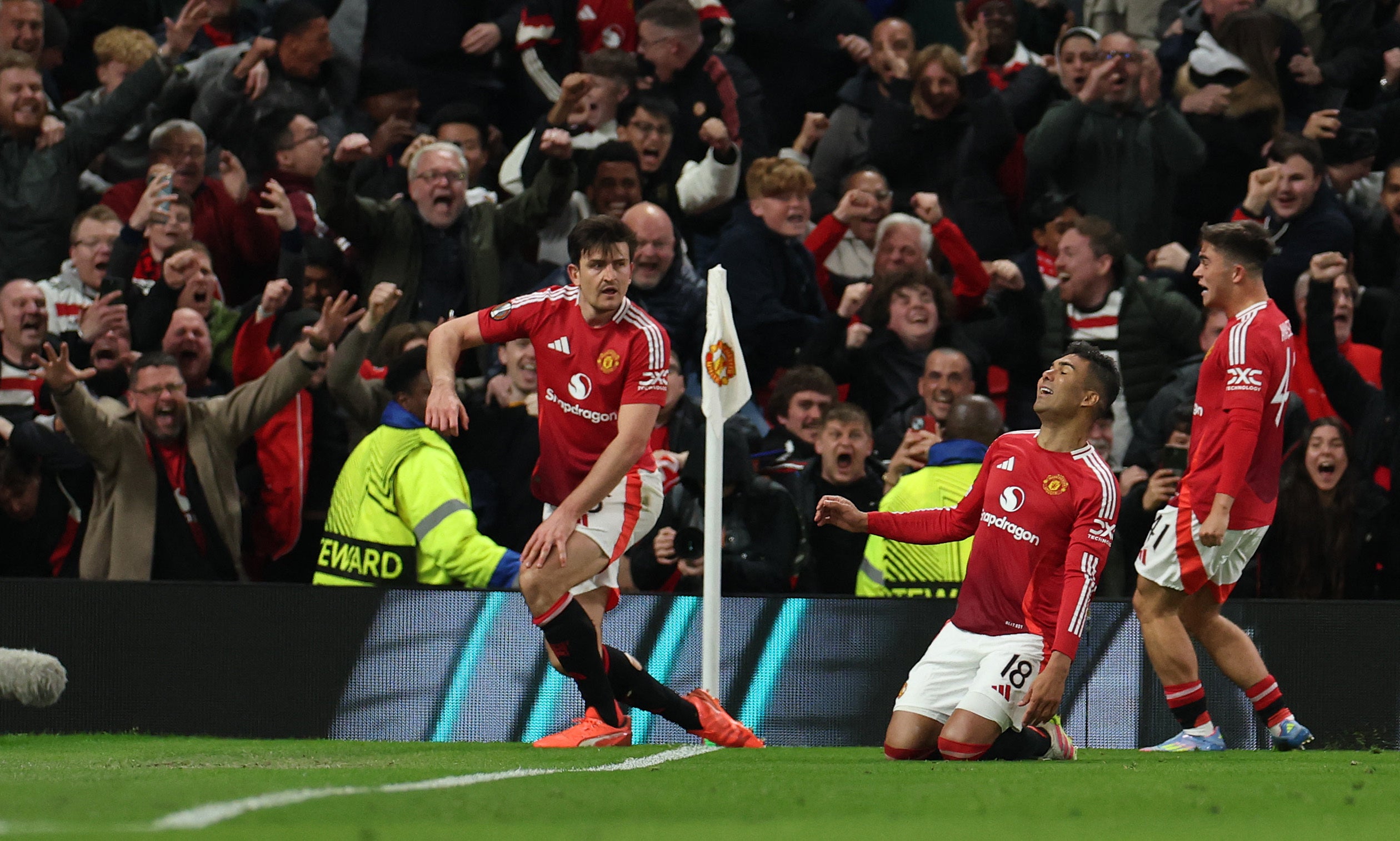 Man Utd vs Lyon LIVE: Mainoo and Maguire’s late goals send Ruben Amorim’s men into Europa League semi-finals