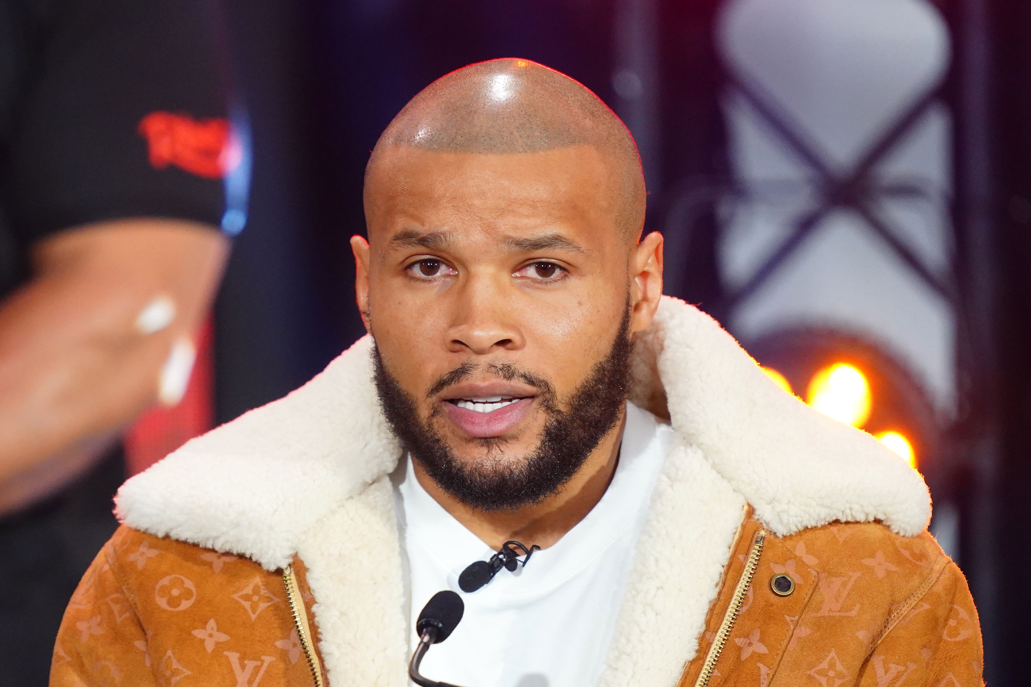 Chris Eubank Jr speaks at a press conference (James Manning/PA)