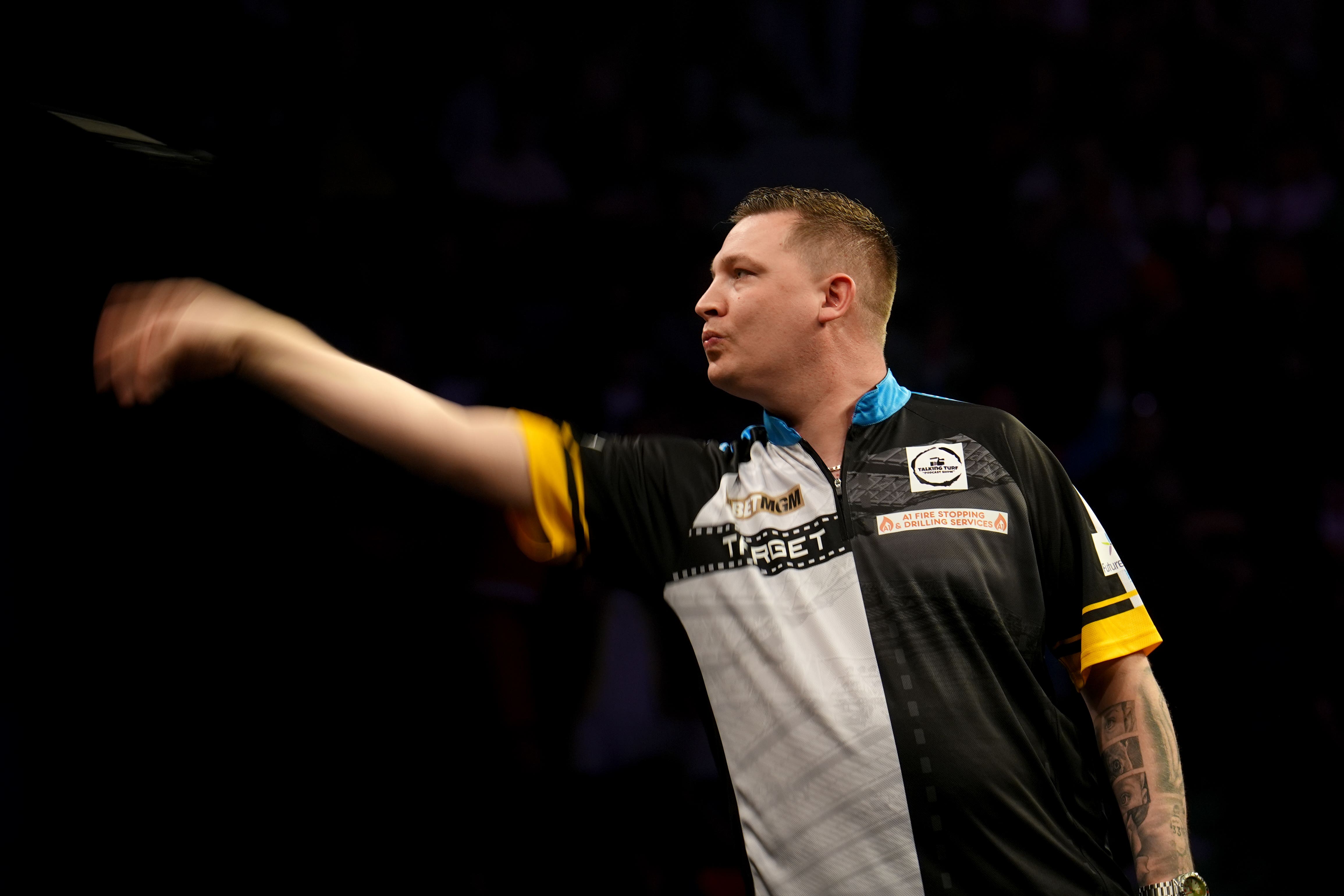 Chris Dobey picked up his first Premier League nightly win in two years in Rotterdam (Martin Rickett/PA)