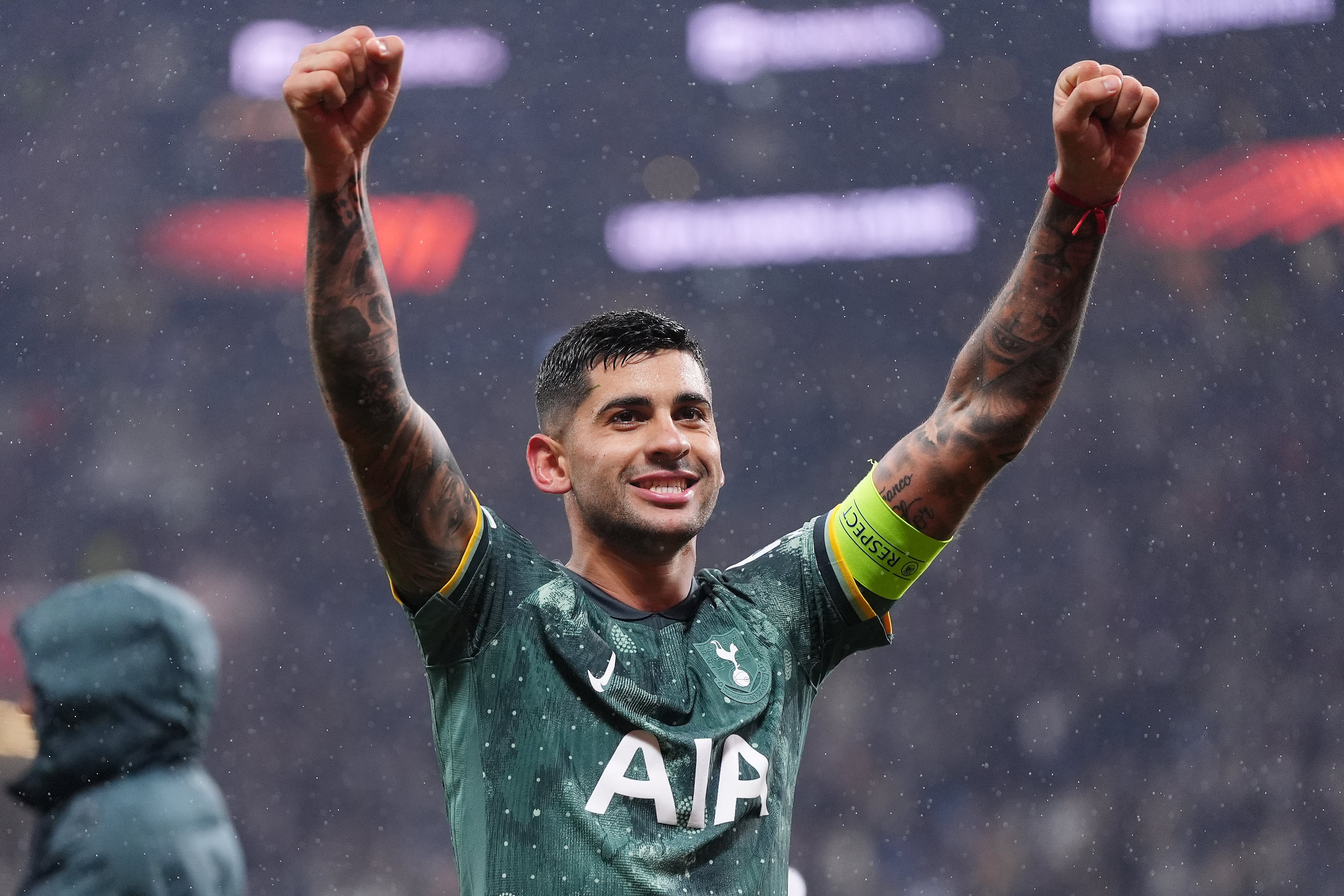 Cristian Romero captained Tottenham in Germany