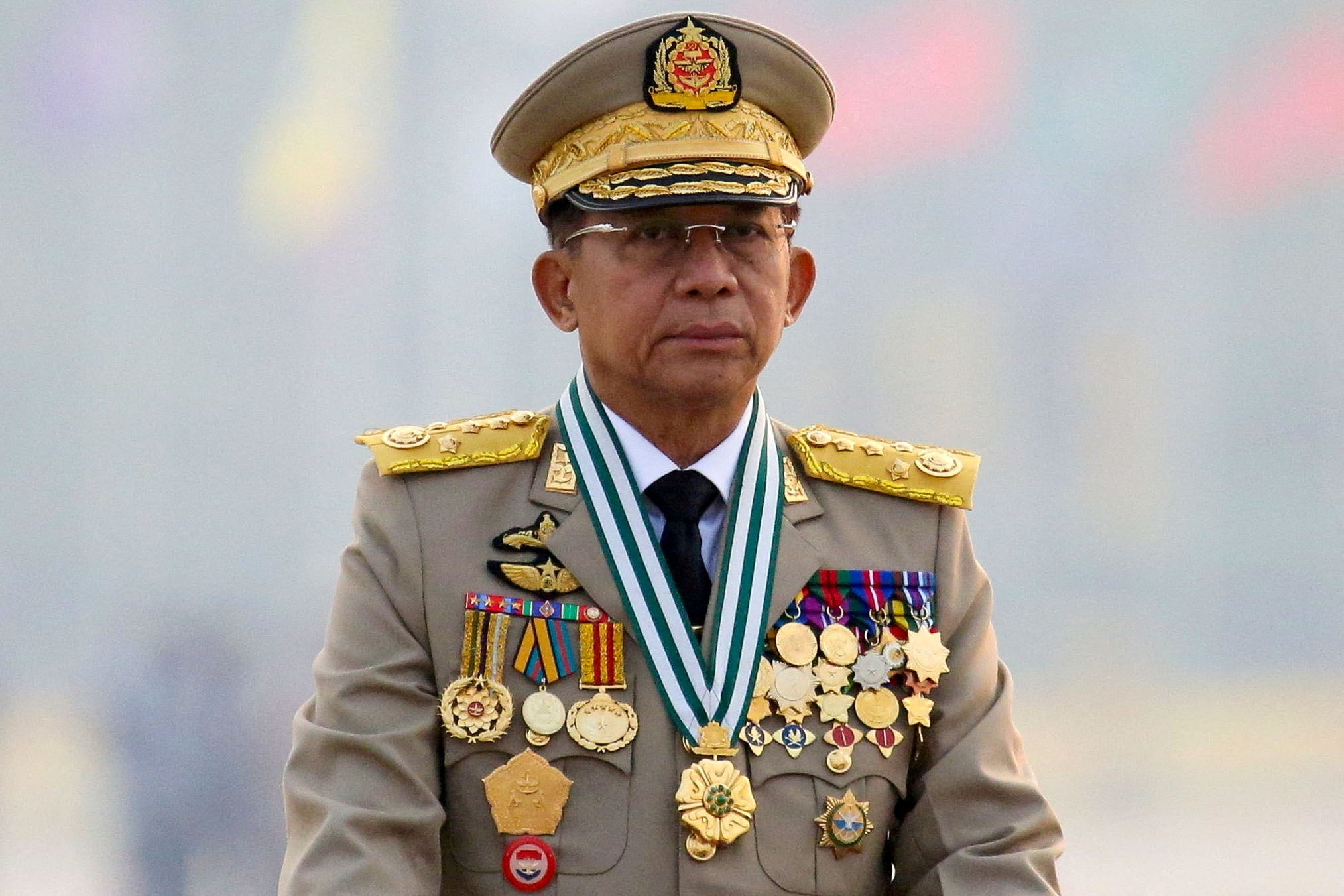 Myanmar's junta chief Senior General Min Aung Hlaing, who ousted the elected government in a coup