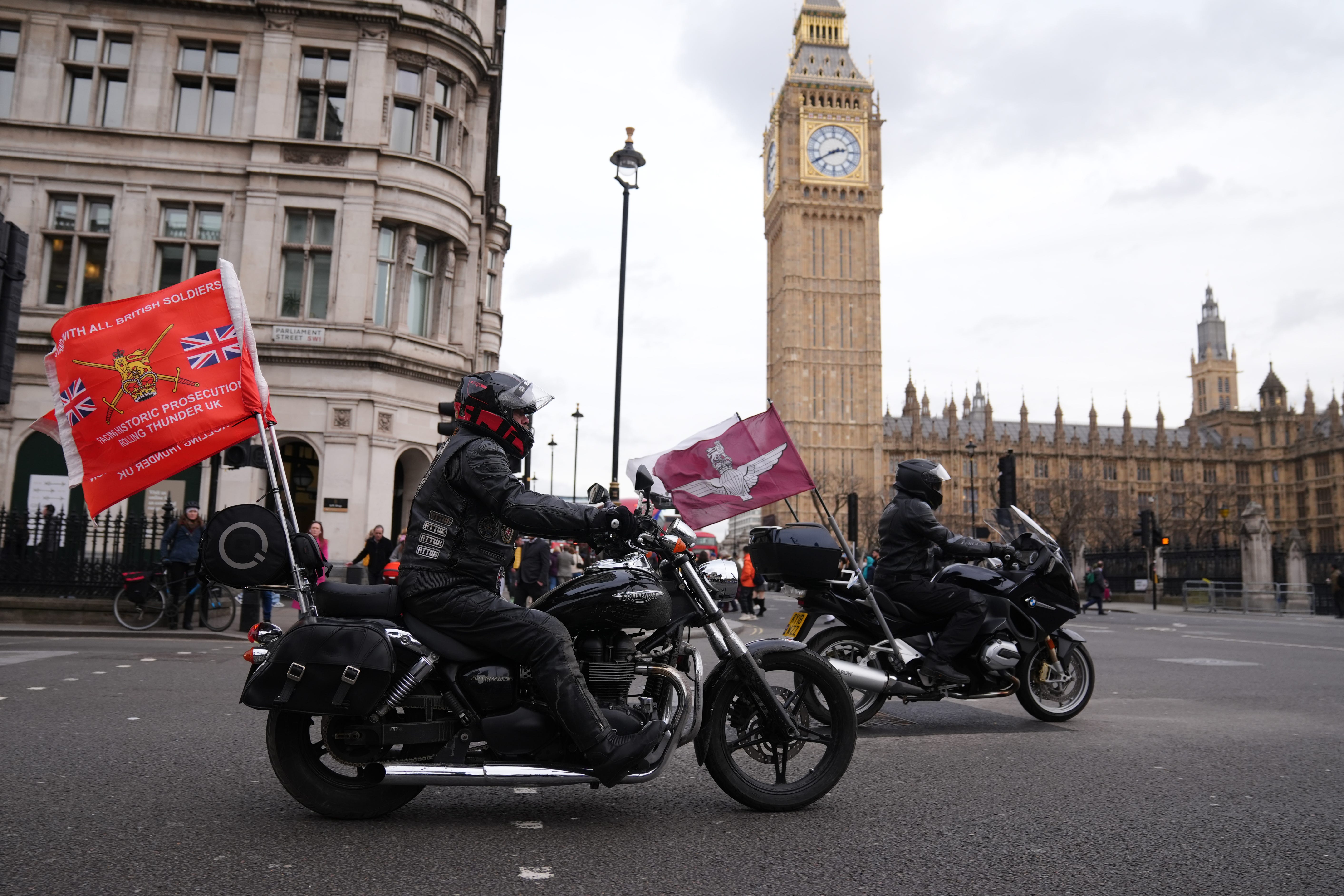 Veterans protested in Westminster in February against the Labour Government repealing the Legacy Act (Ben Whitley/PA)
