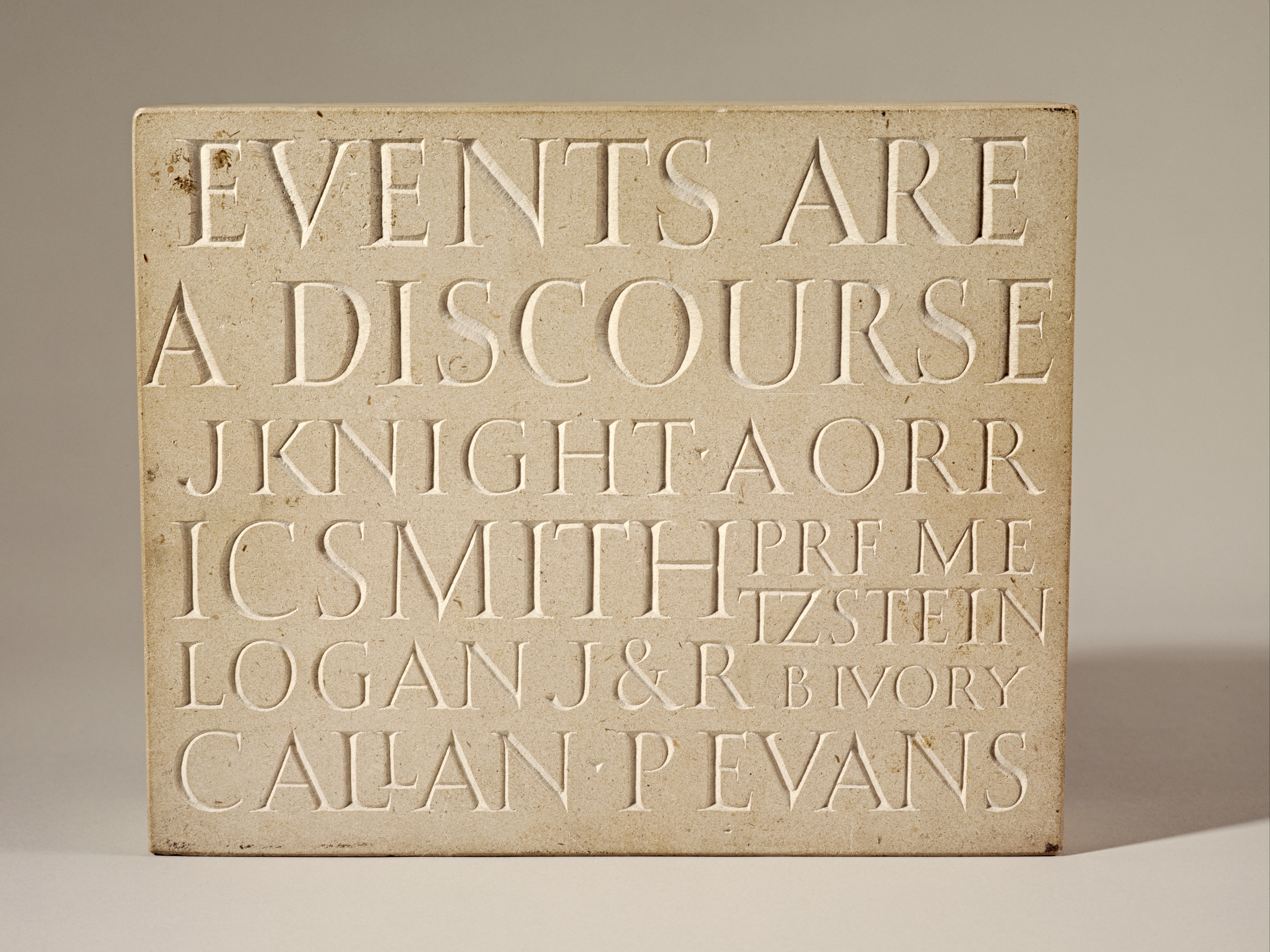 Ian Hamilton Finlay artwork ‘Even Gods have Dwelt in Woods’, 1976