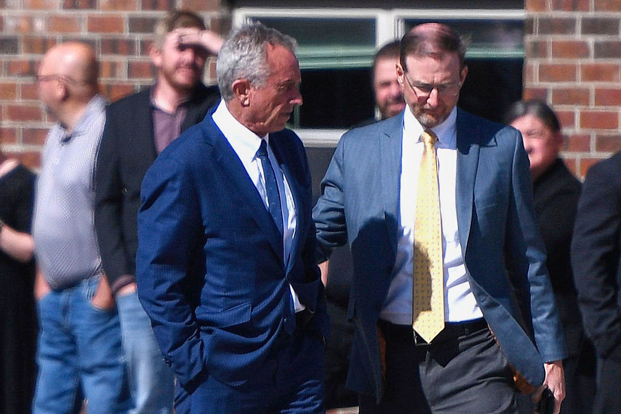 Health and Human Services Secretary Robert F. Kennedy Jr., left, stands with Dr. Ben Edwards, right