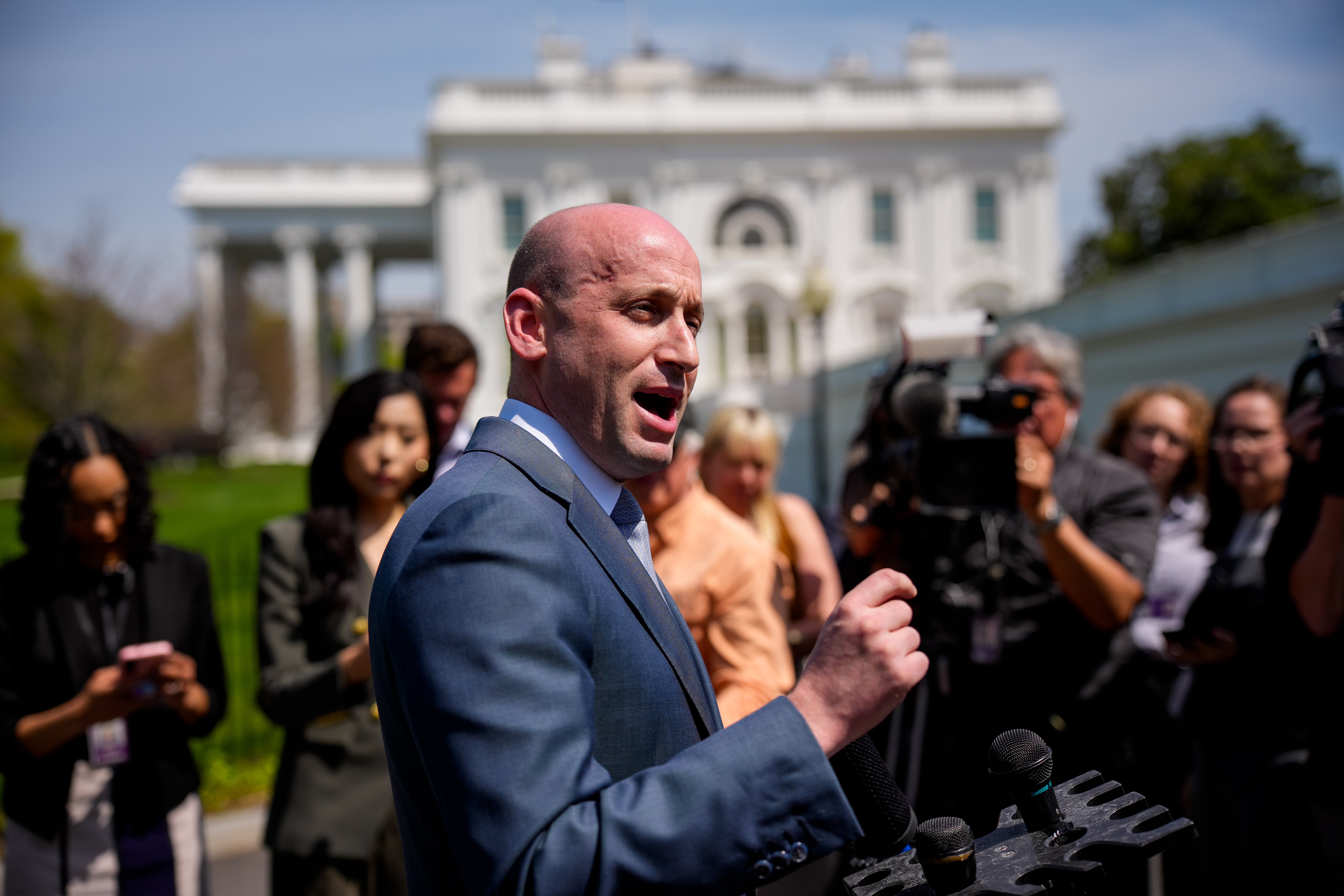 Stephen Miller and other White House officials blasted Senator Van Hollen for his trip to El Salvador as the administration seeks to justify Kilmar Abrego Garcia’s removal with allegations of criminality against him