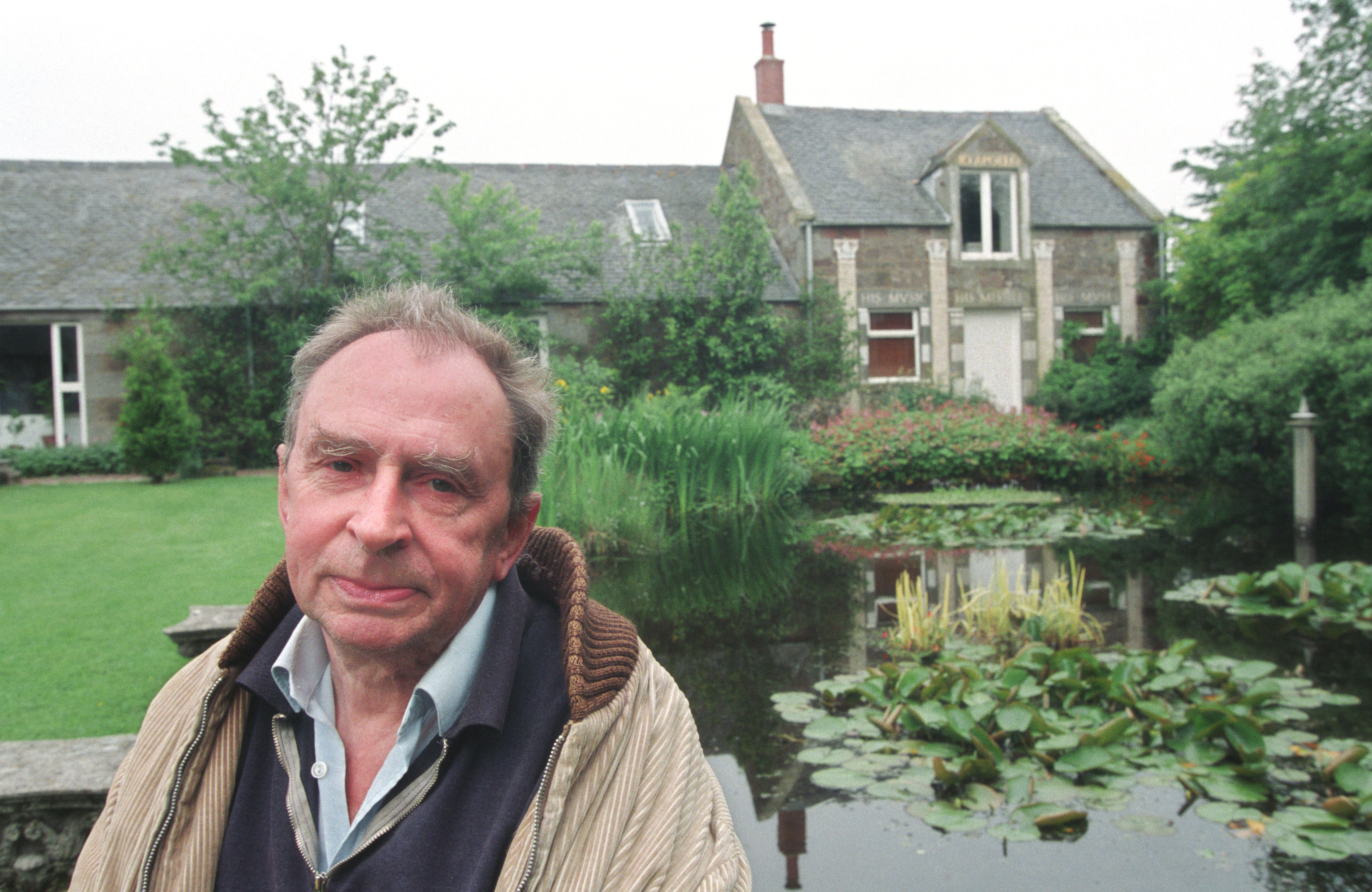 Ian Hamilton Finlay at his home and Sculpture Garden ‘Little Sparta’
