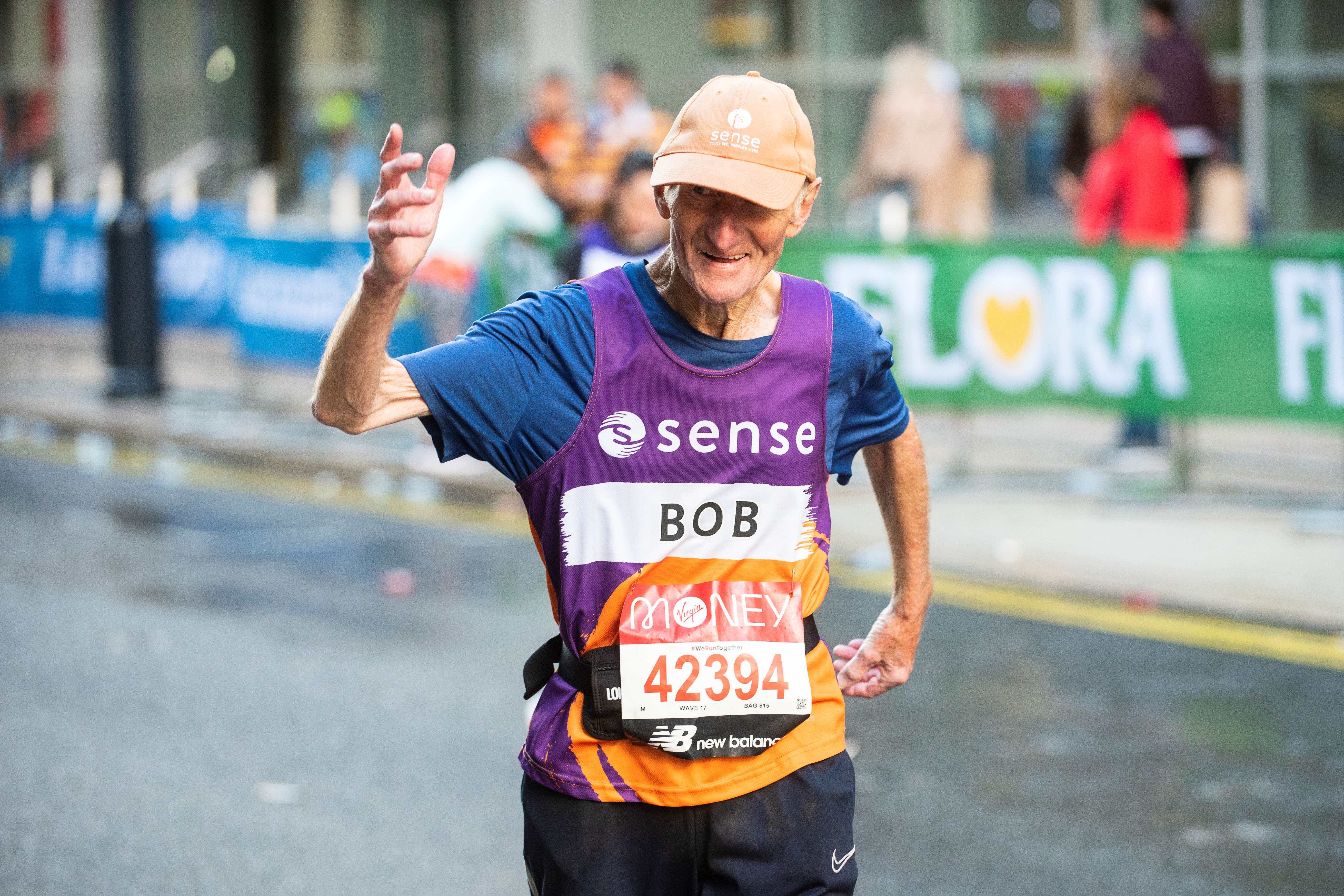 Bob Smith, 80, will be running his 28th London Marathon (Sense/AP)