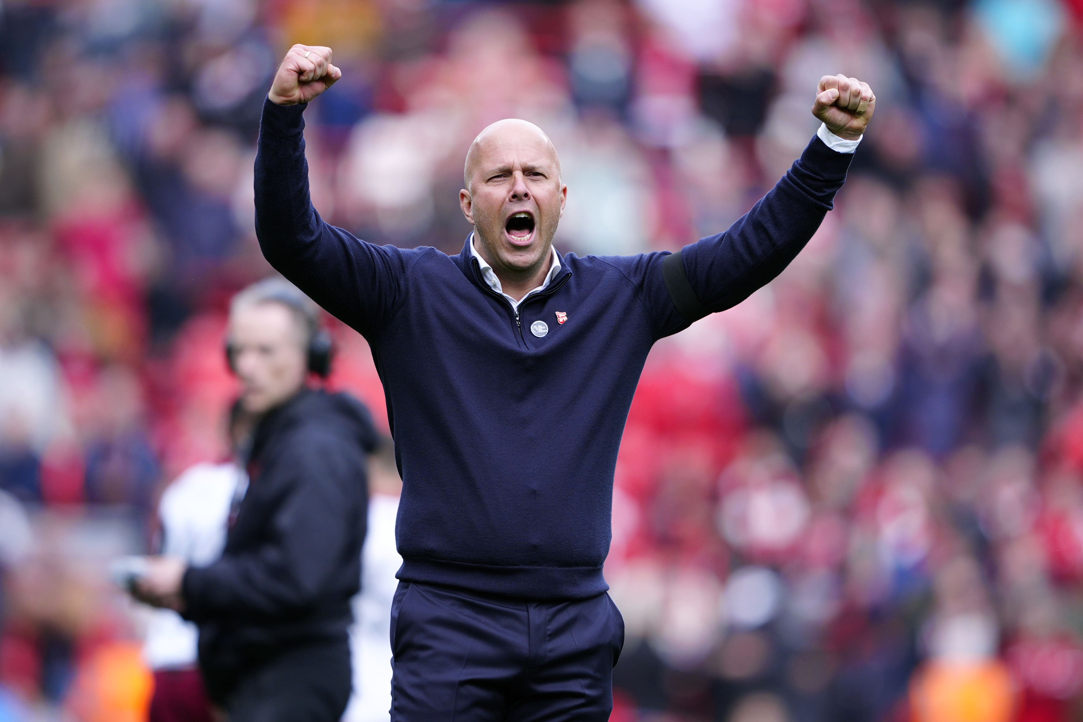 Liverpool head coach Arne Slot insists he has not considered the prospect of winning the league this weekend (Peter Byrne/PA)