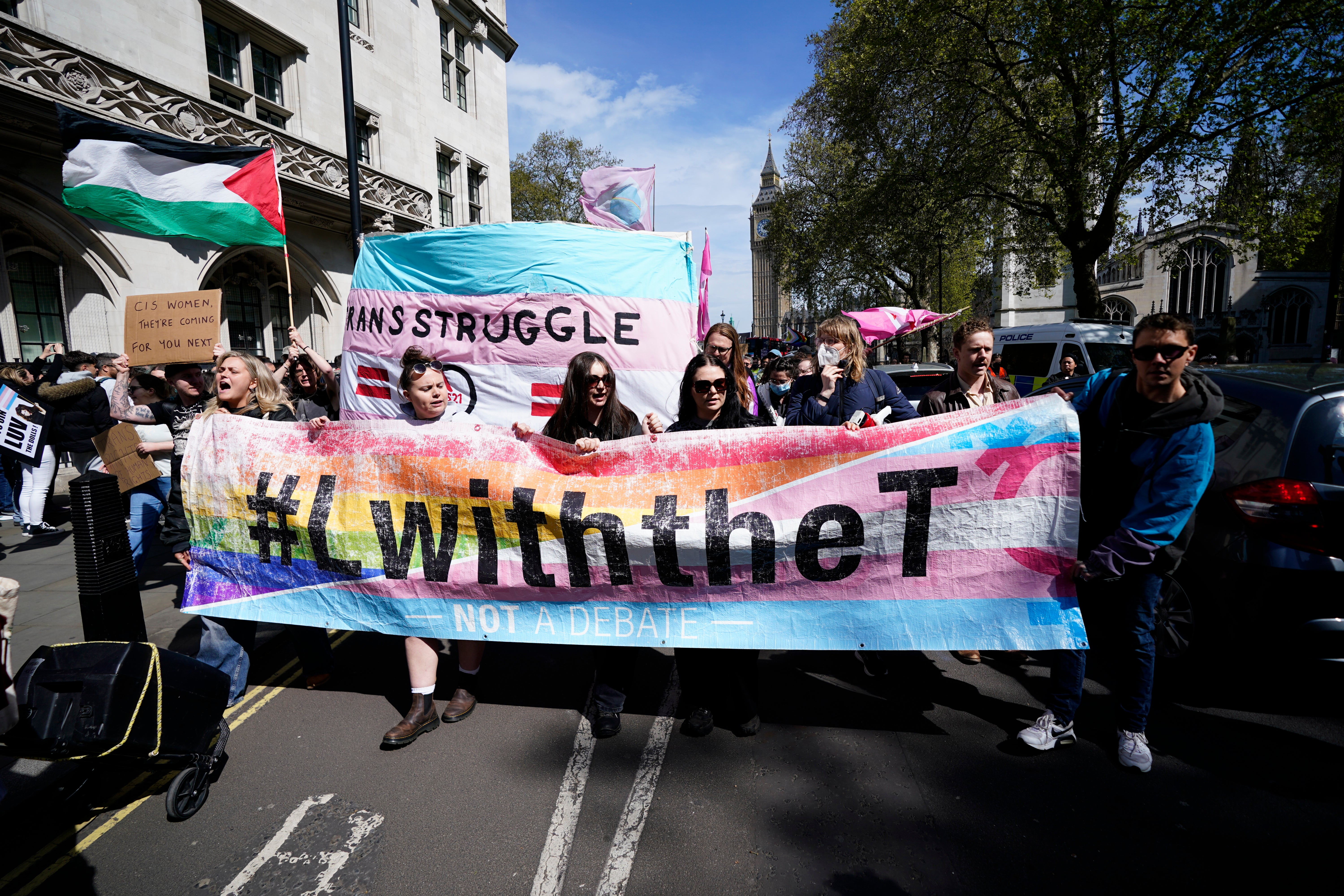 The march in central London is among the dozens planned following the Supreme Court ruling on the definition of a woman in equalities law