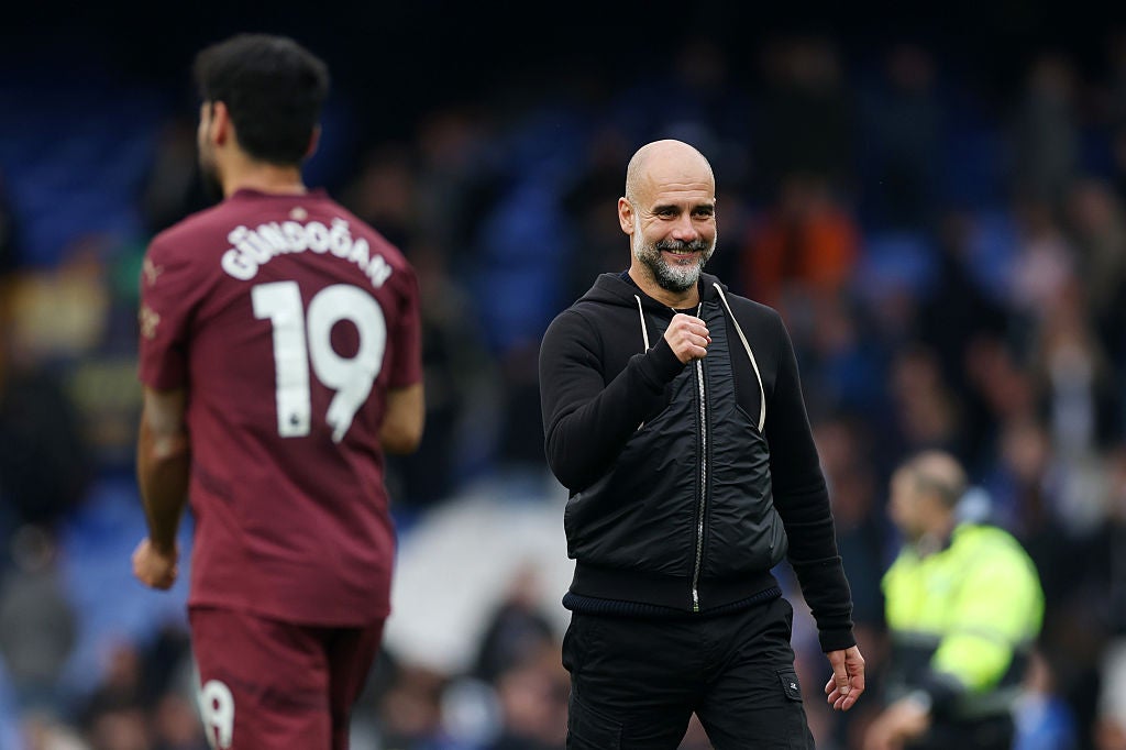 Guardiola celebrates City’s win