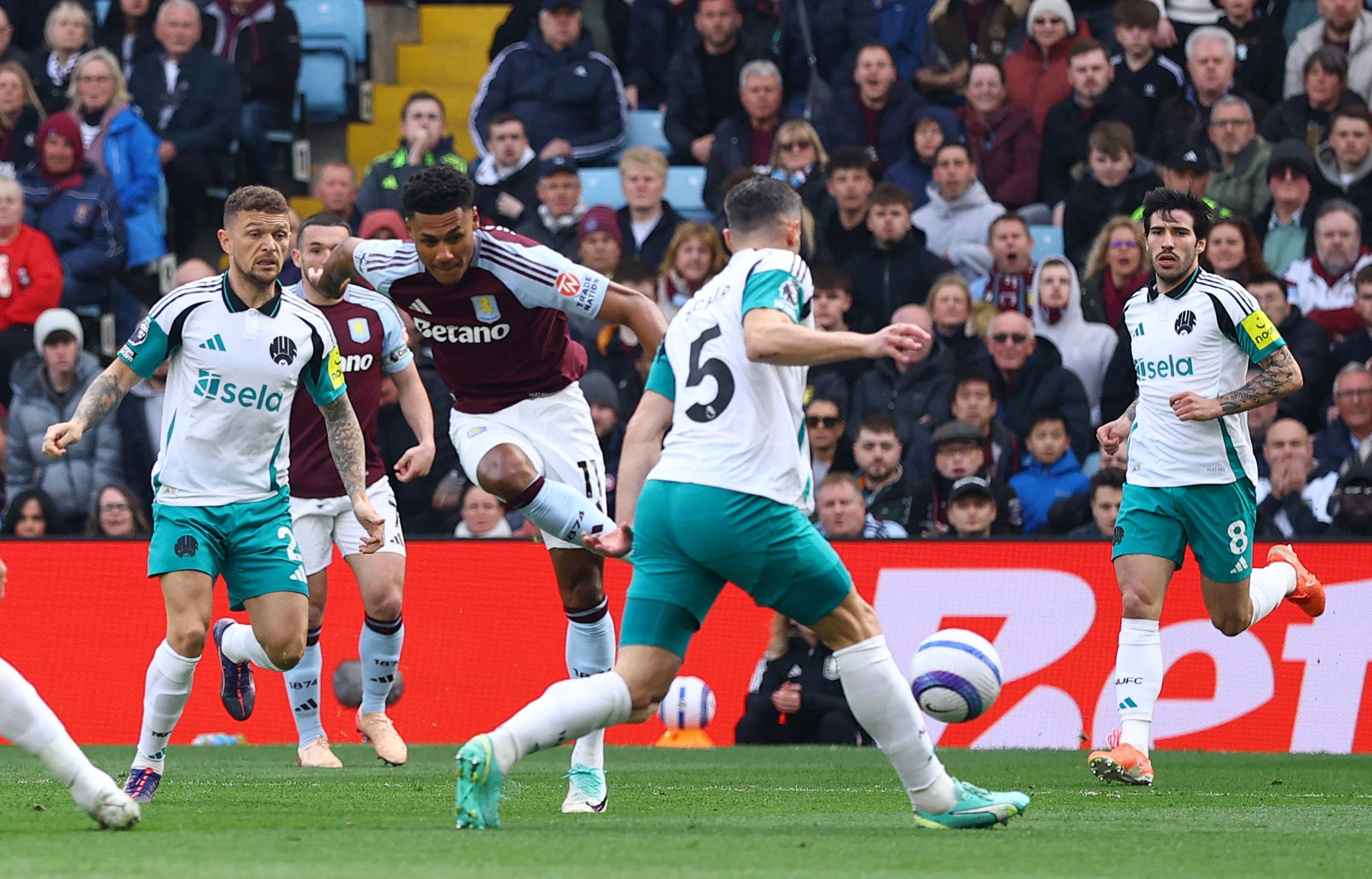 Ollie Watkins runs the show for Villa, having barely played against PSG in the Champions League
