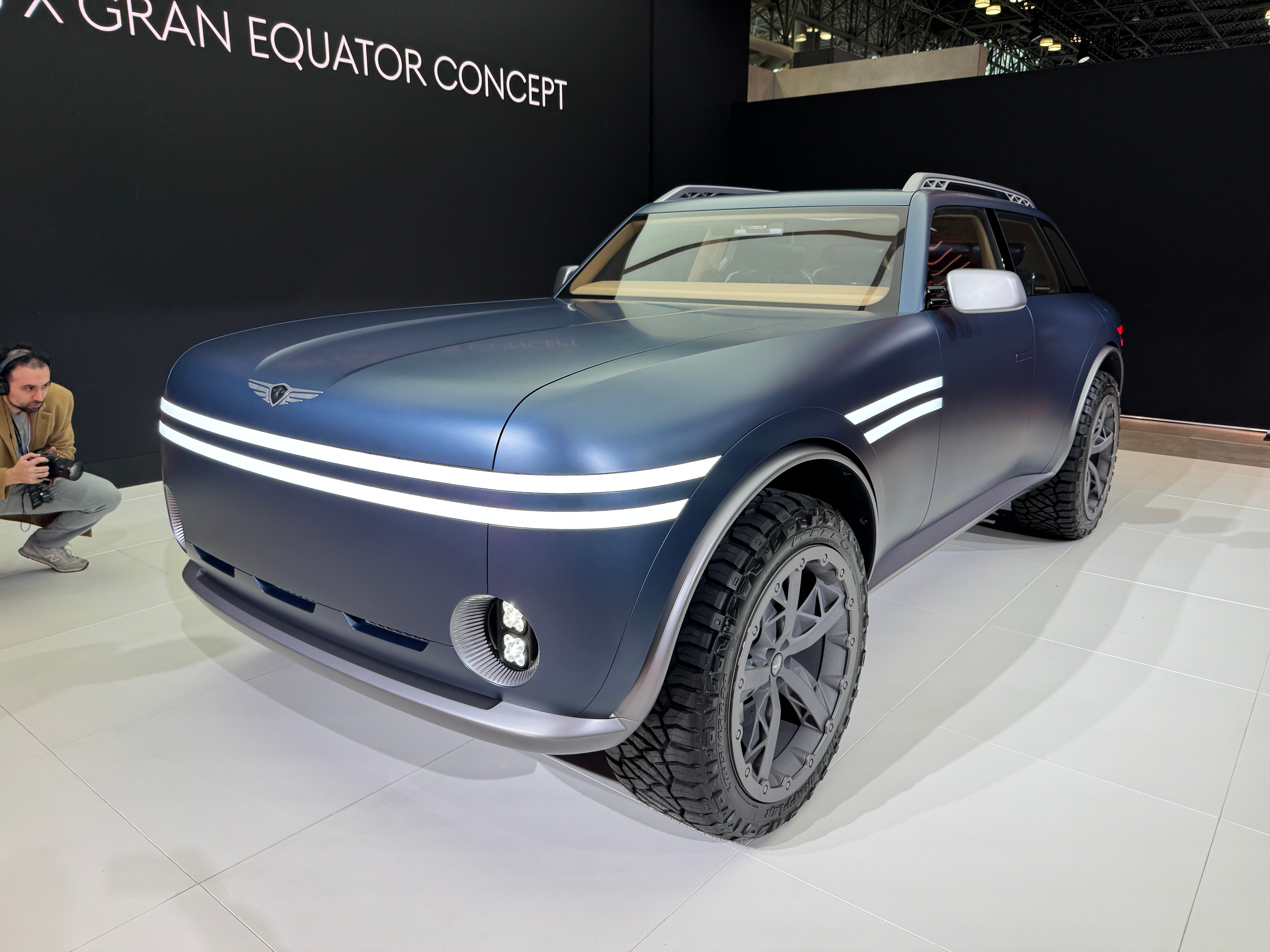 The exaggerated bonnet is around a third of the length of the whole car.