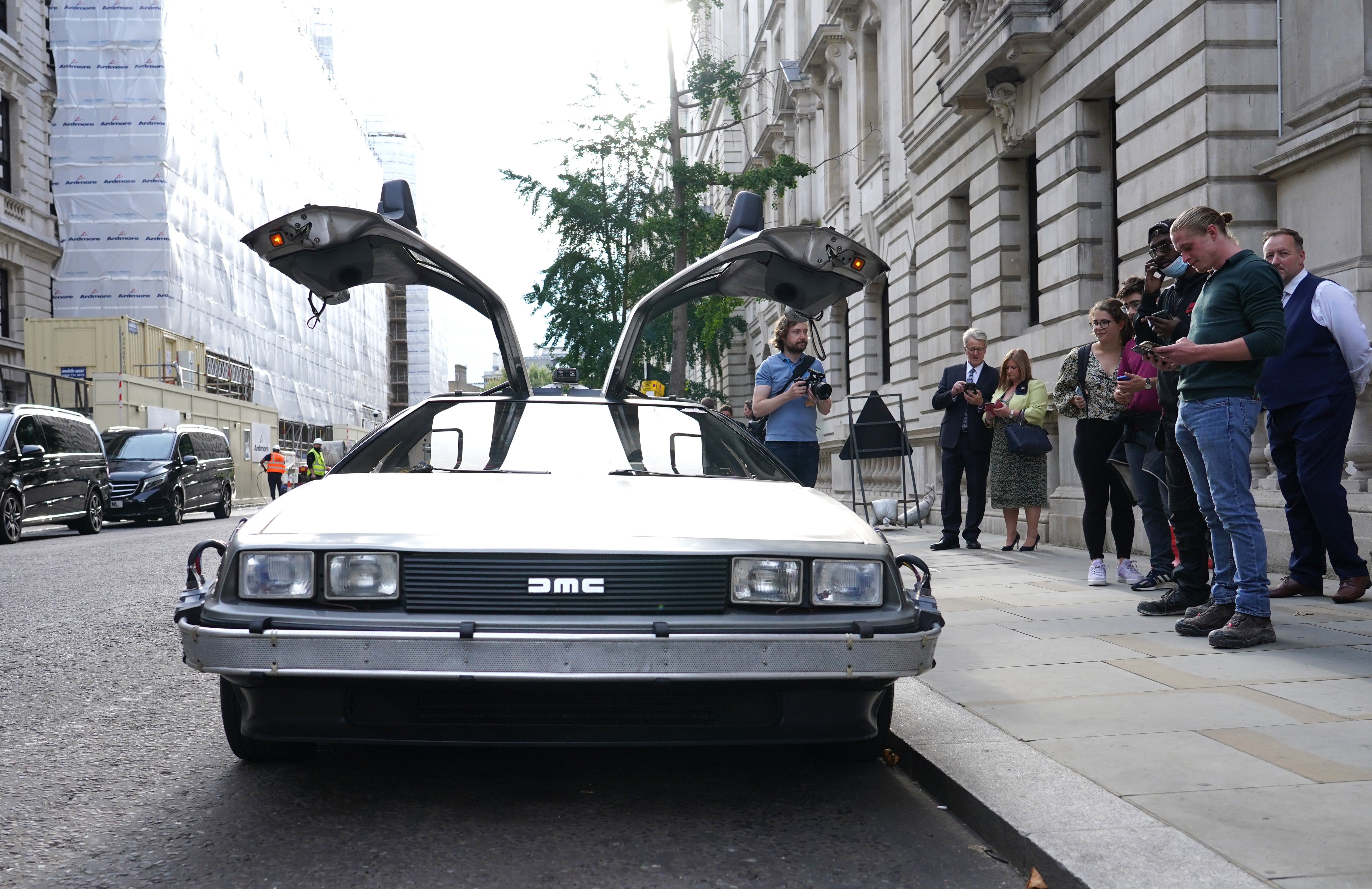 DeLorean cars feature gullwing doors (Ian West/PA)