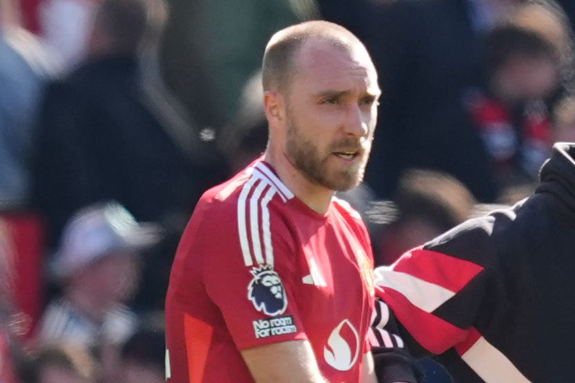 Christian Eriksen admits United “weren’t good enough” in the final third (Martin Rickett/PA)