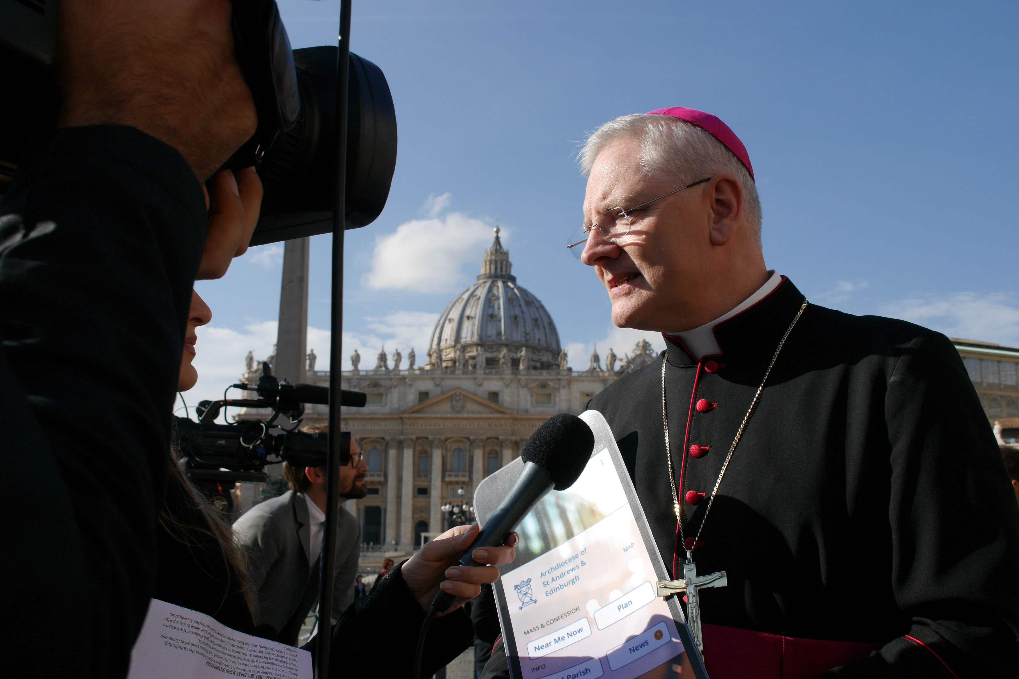 Archbishop Leo Cushley said he was ‘deeply saddened’ by the death of Pope Francis. (Scottish Catholic Church/PA)