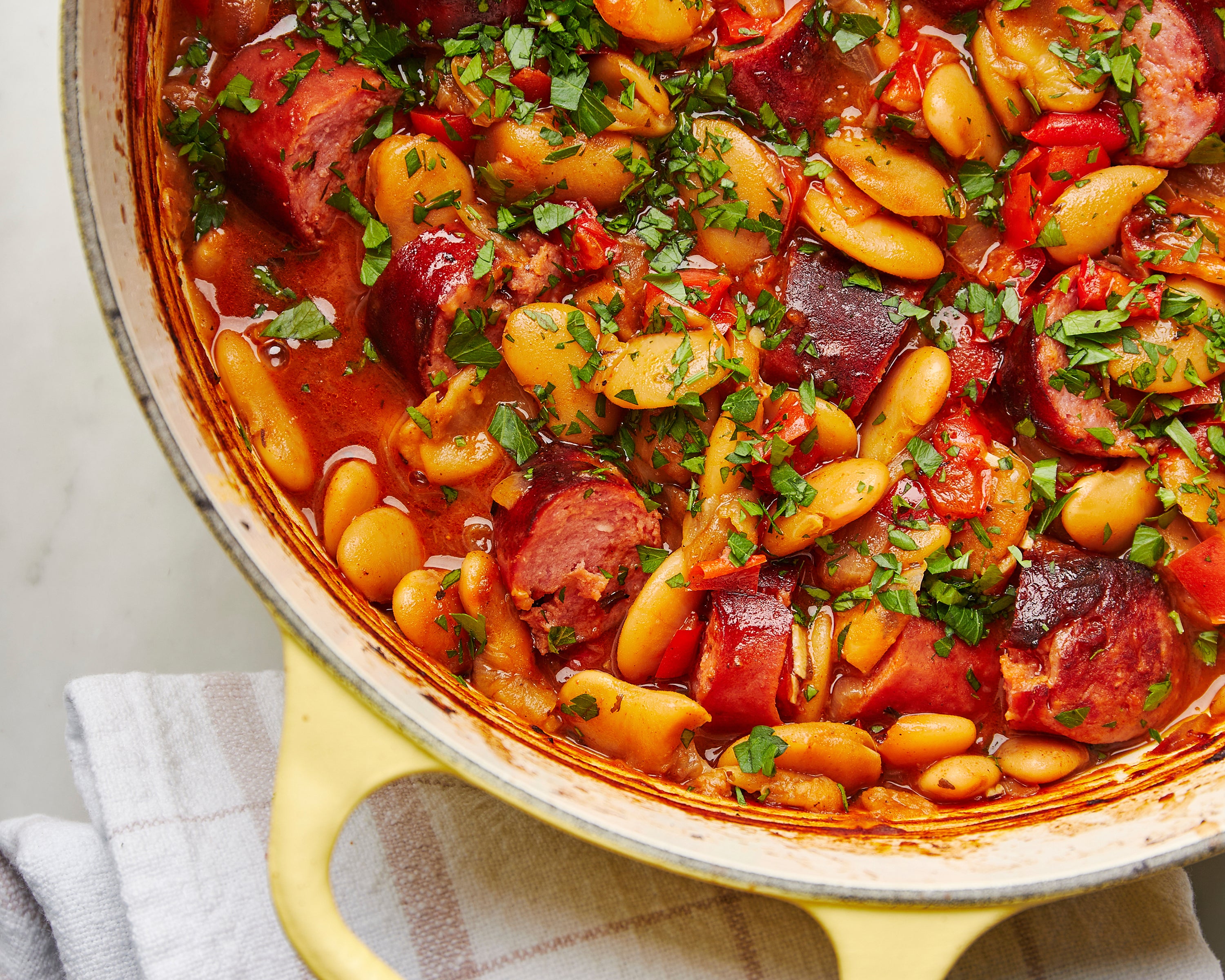 Food-MilkStreet-Baked White Beans Sausages