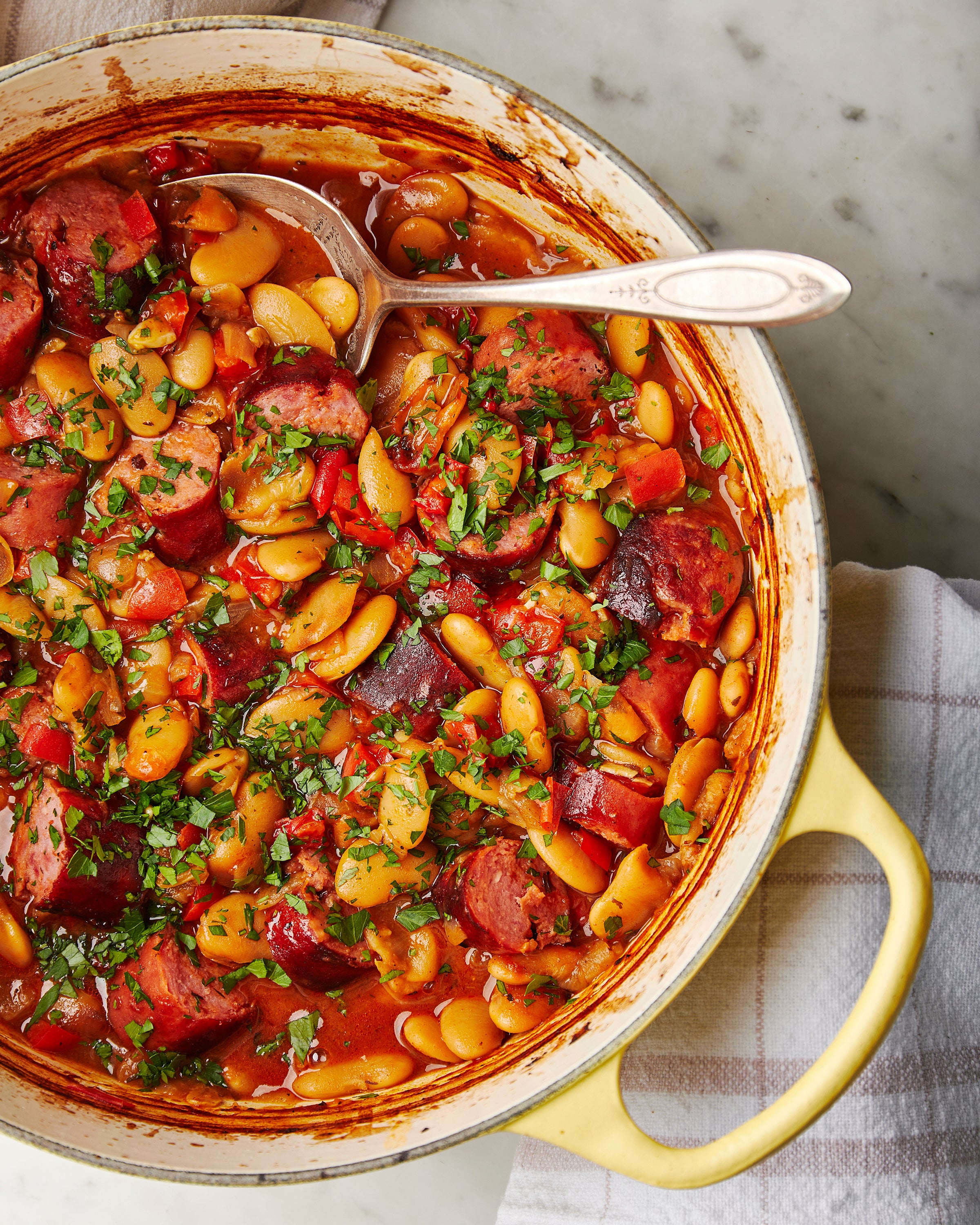 Food-MilkStreet-Baked White Beans Sausages
