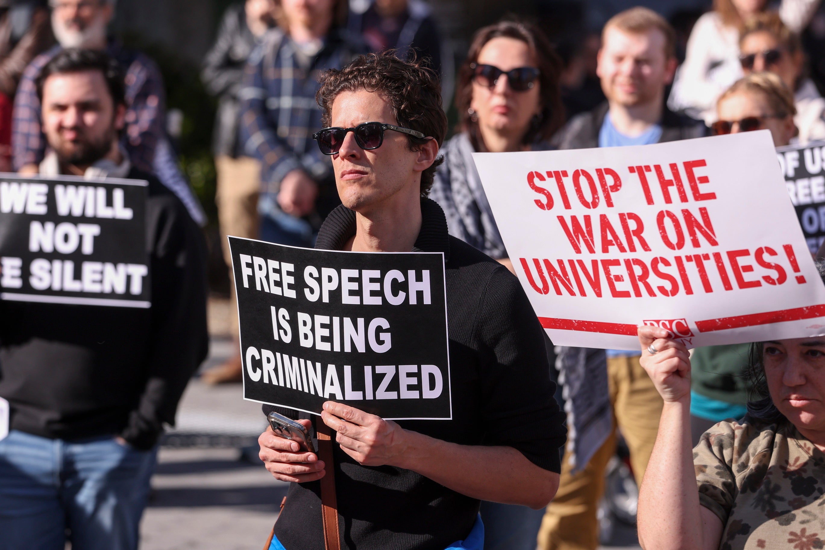 Protesters have pushed back against the administration’s attempts to exert more control over some of the top universities in the United States