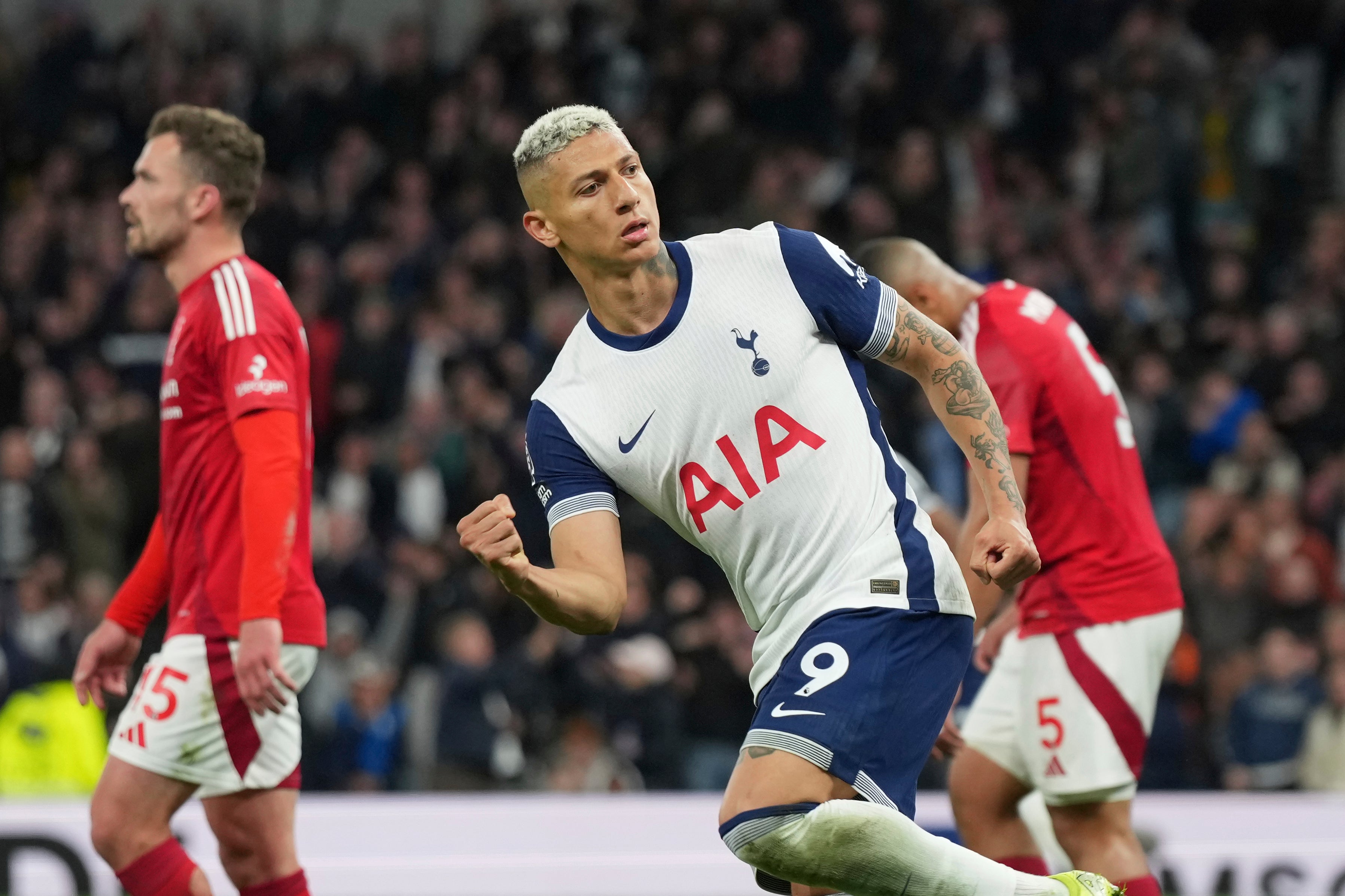 Richarlison pulled a goal back for the hosts (Dave Shopland/AP).