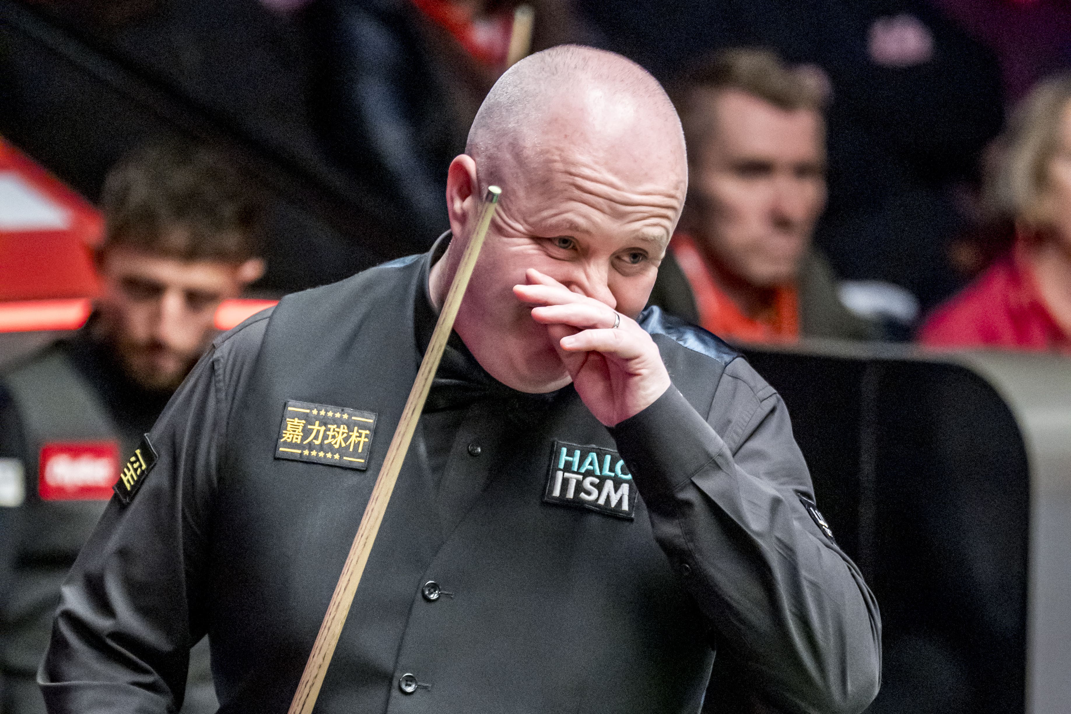 An emotional John Higgins battled back to beat Joe O’Connor at the World Snooker Championship (Danny Lawson/PA)