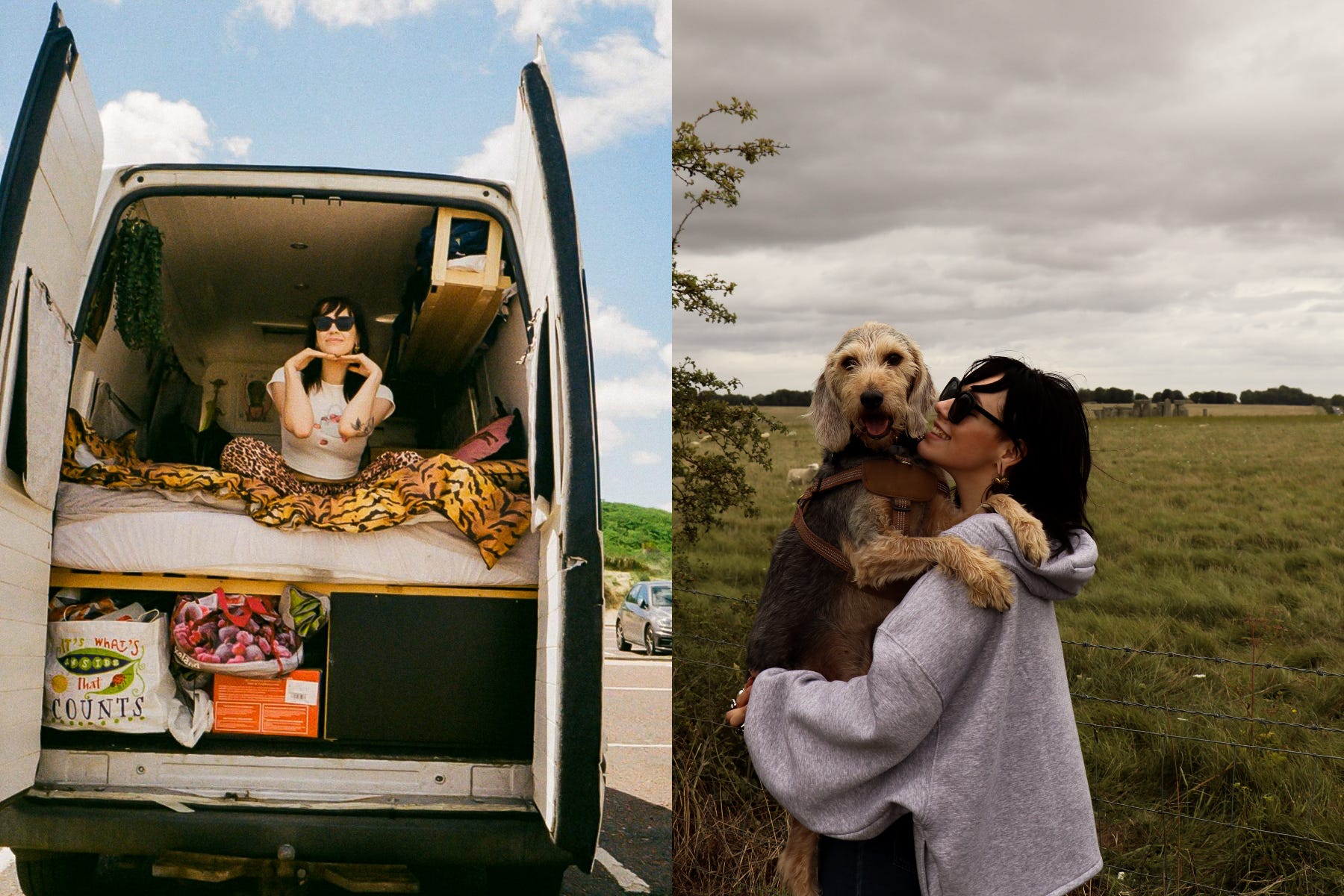 Nicole Keefe lives in a van with her dog, McCartney, costing her just £650 a month