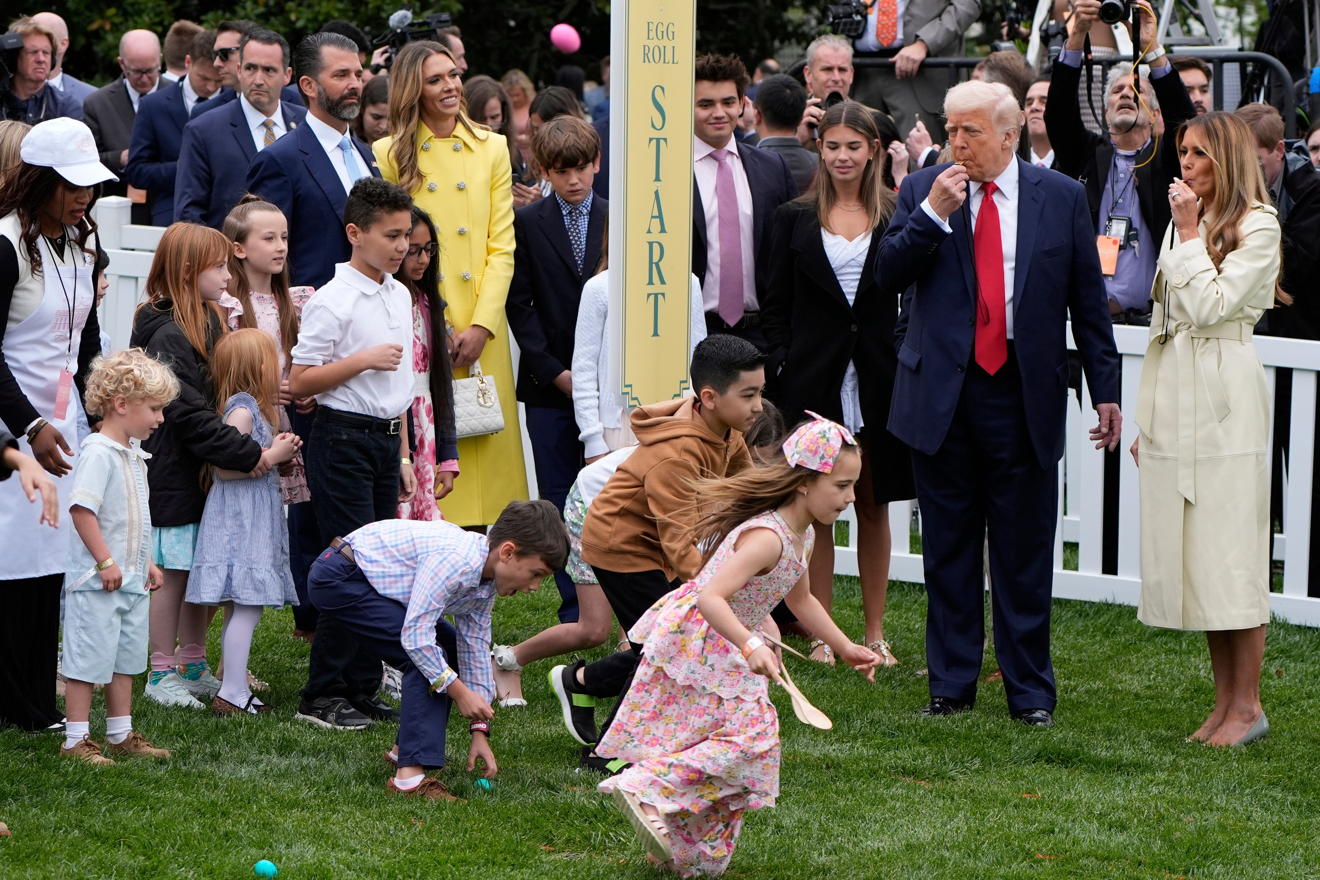 APTOPIX Trump White House Easter Egg Roll