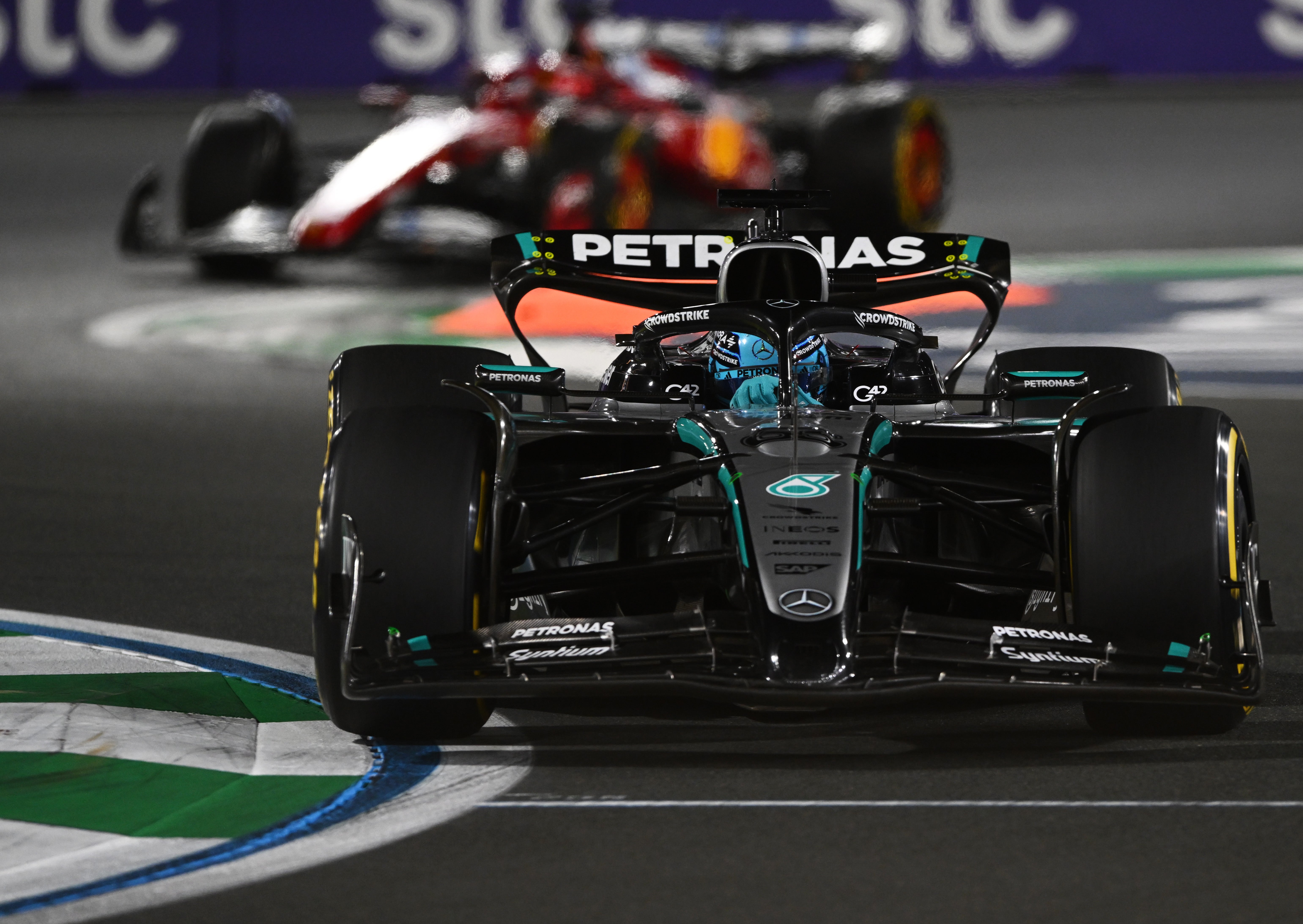 Russell finished fifth after qualifying third on the grid