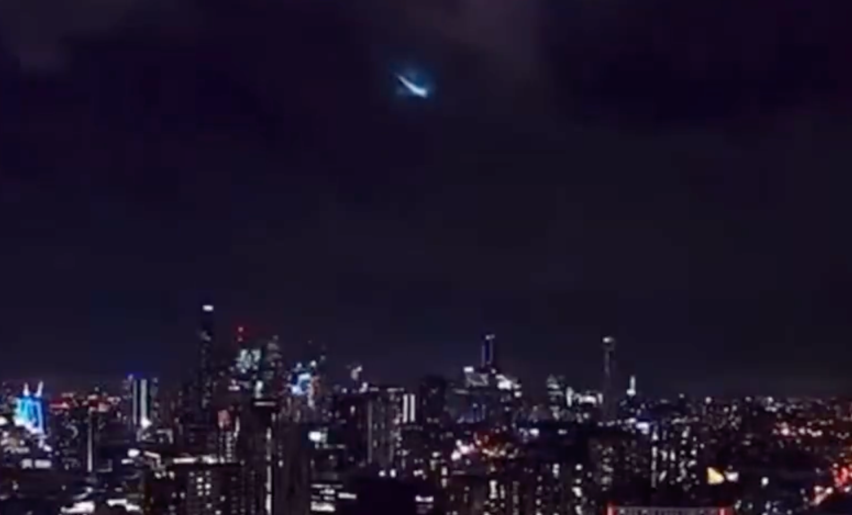 A bright flash has been spotted above Brisbane