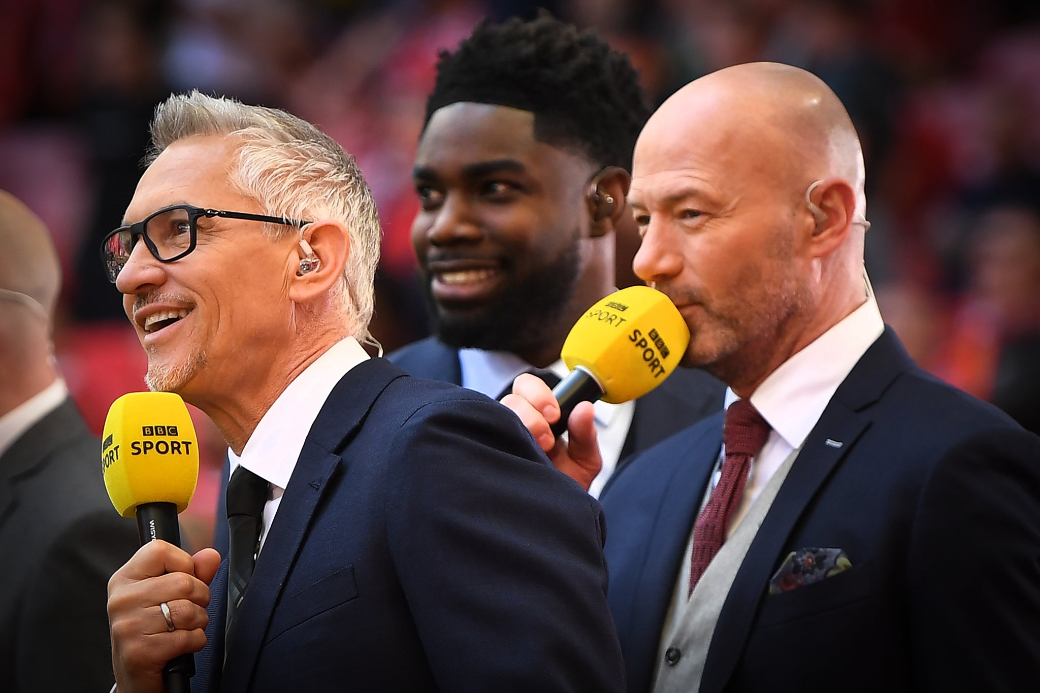 Team player: Lineker is able to bring out the best in pundits such as Alan Shearer and Micah Richards