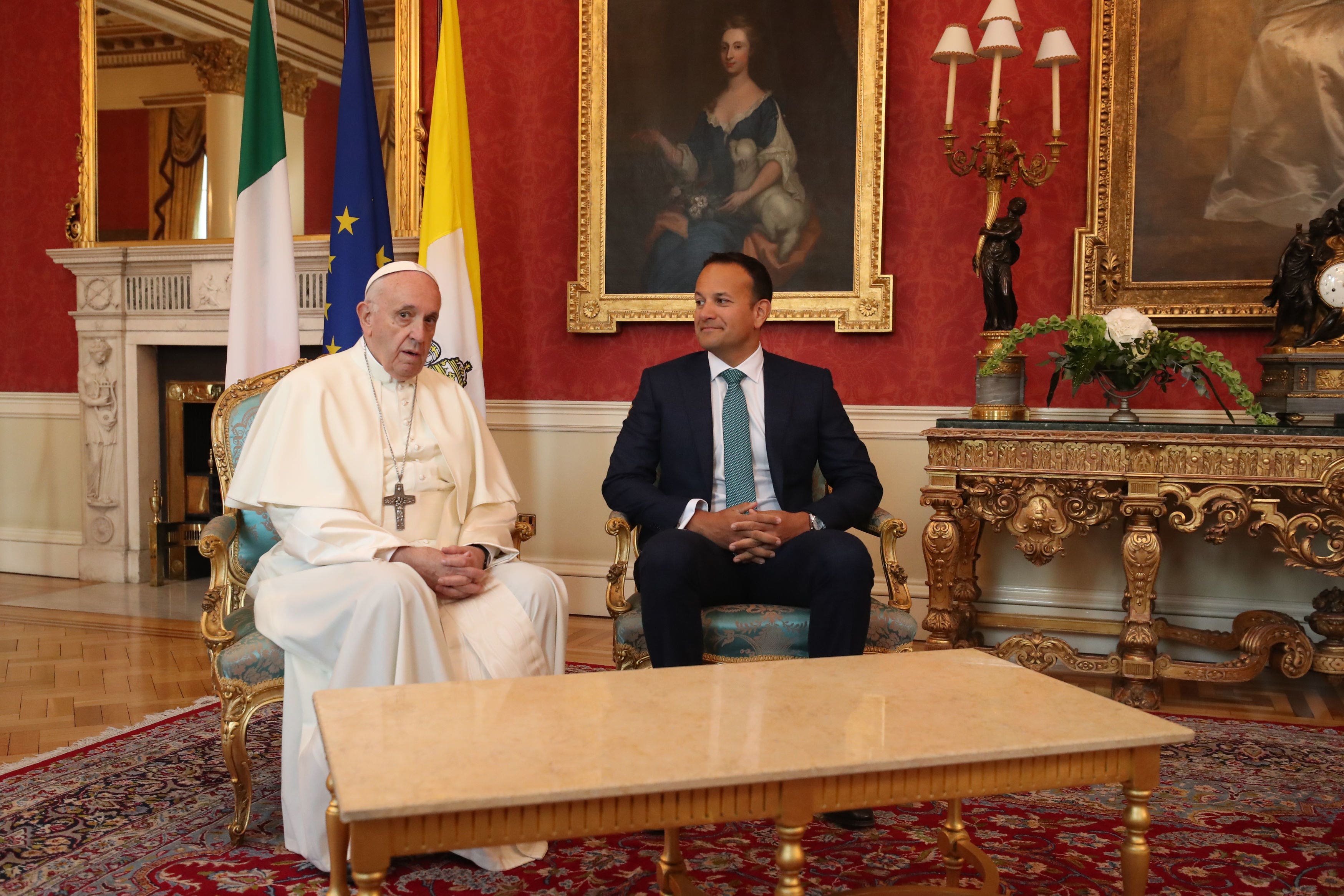 Former Irish premier Leo Varadkar has praised Pope Francis for reaching out to the LGBT+ community, saying it made him feel ‘more comfortable’ going to church services (PA)