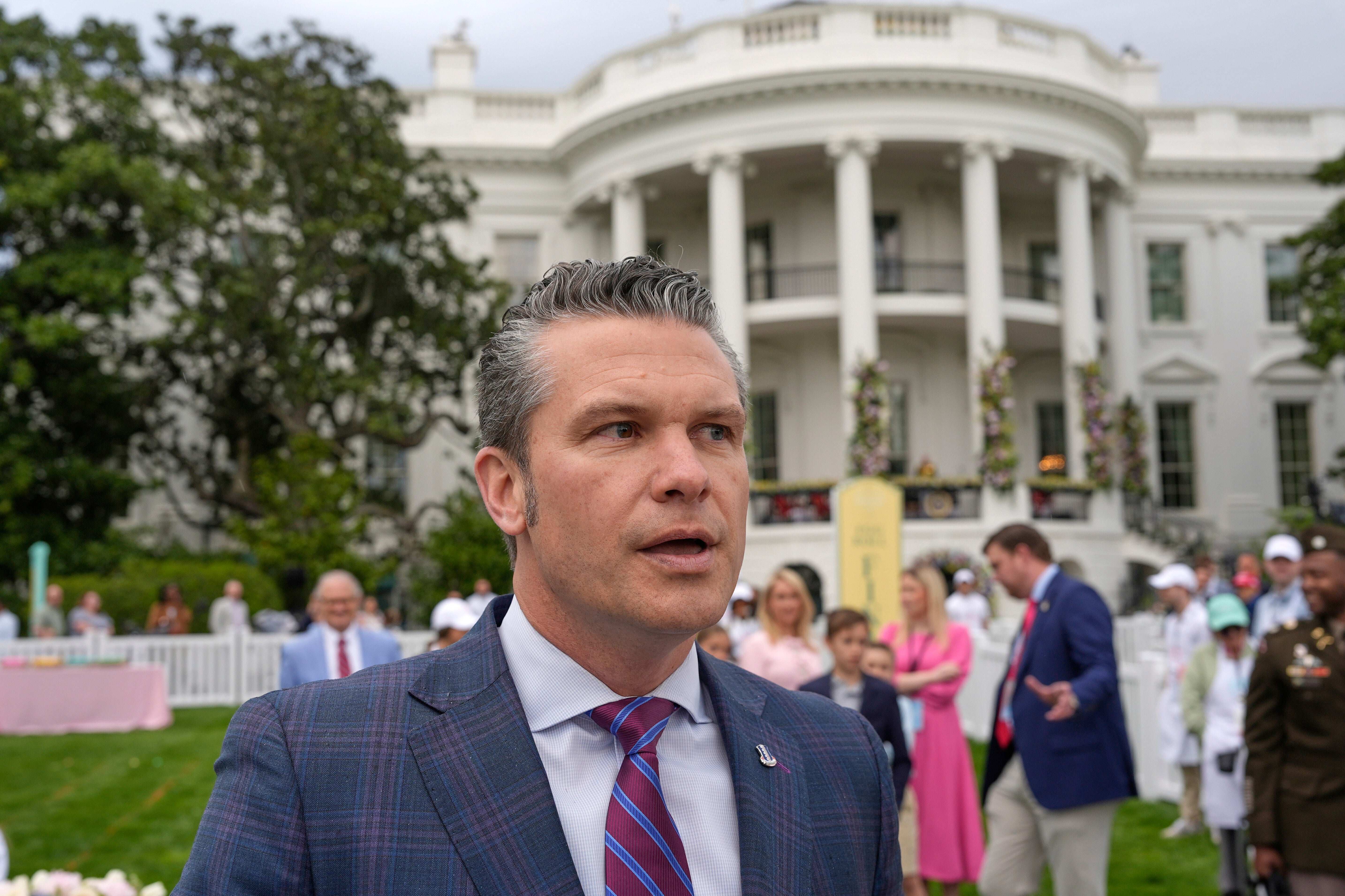 Hegseth was caught out by the fresh blow and defended himself a day later while in attendance at the annual White House Easter Egg Roll