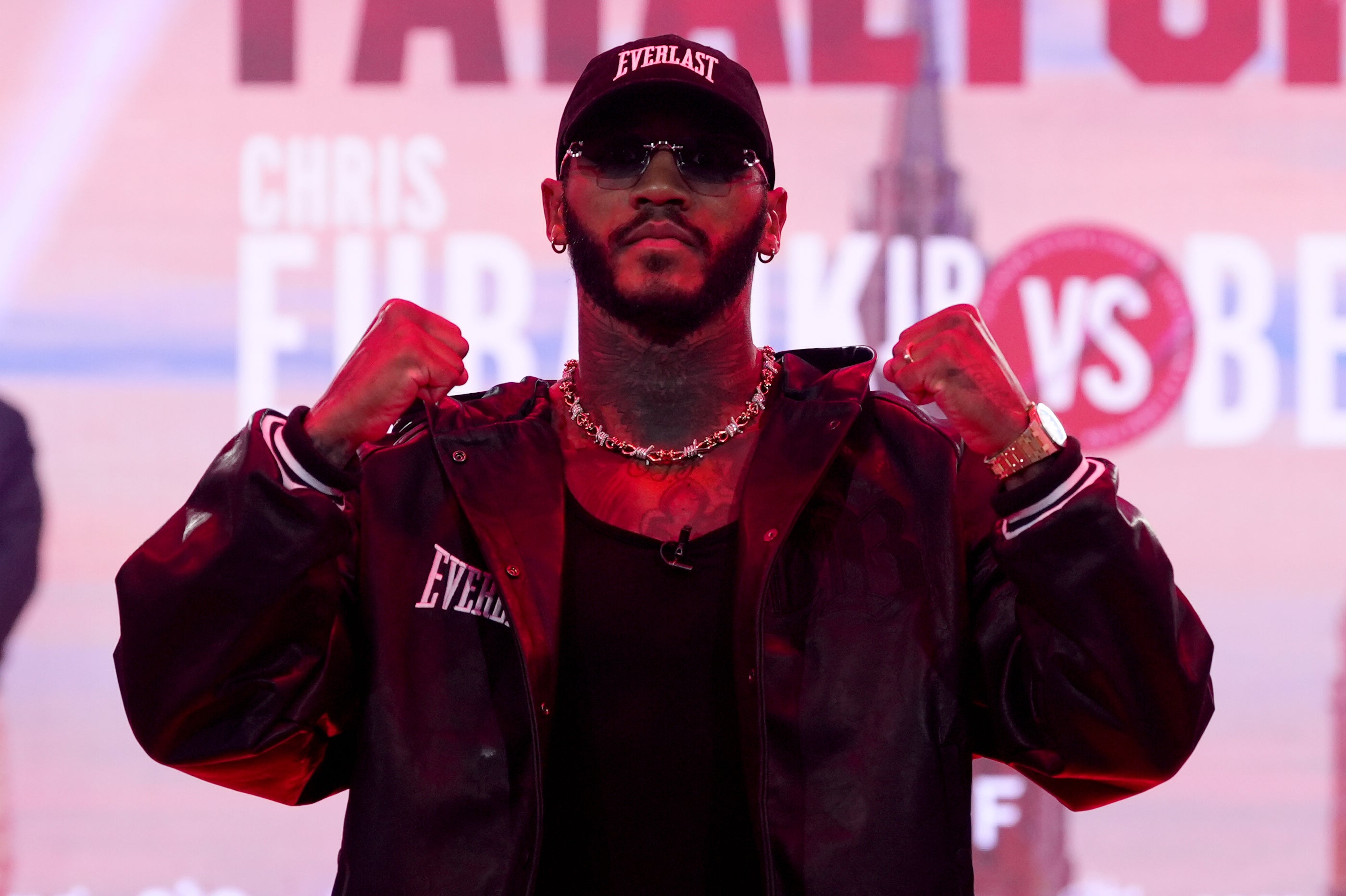 Conor Benn cuts a masculine figure in the build-up to Saturday’s fight (PA)