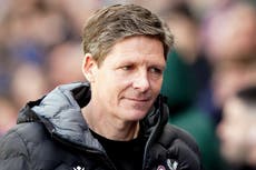Oliver Glasner: Palace playing Arsenal just before cup semi not the best choice