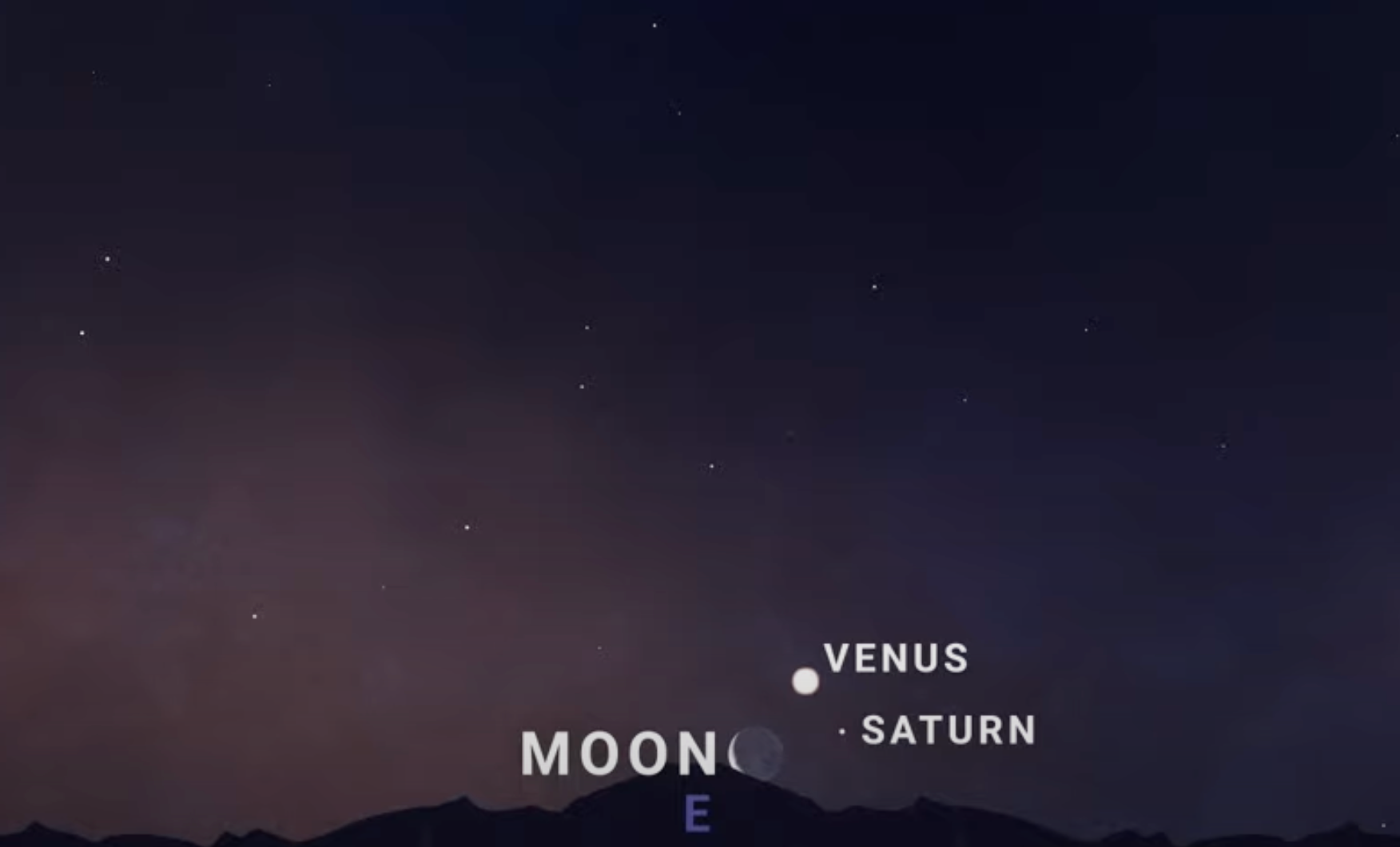 Venus, Saturn, and the crescent moon will form a 'smiley face' in the sky this week