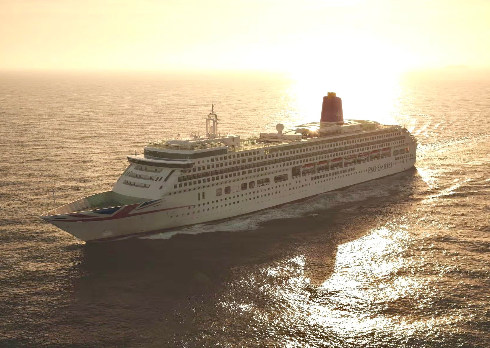 Sailing by: Aurora, adult-only ship belonging to P&O Cruises