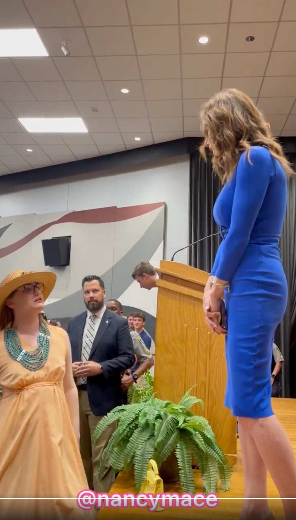 Nancy Mace filmed her latest display of truculence at a Turning Point USA event at the University of South Carolina