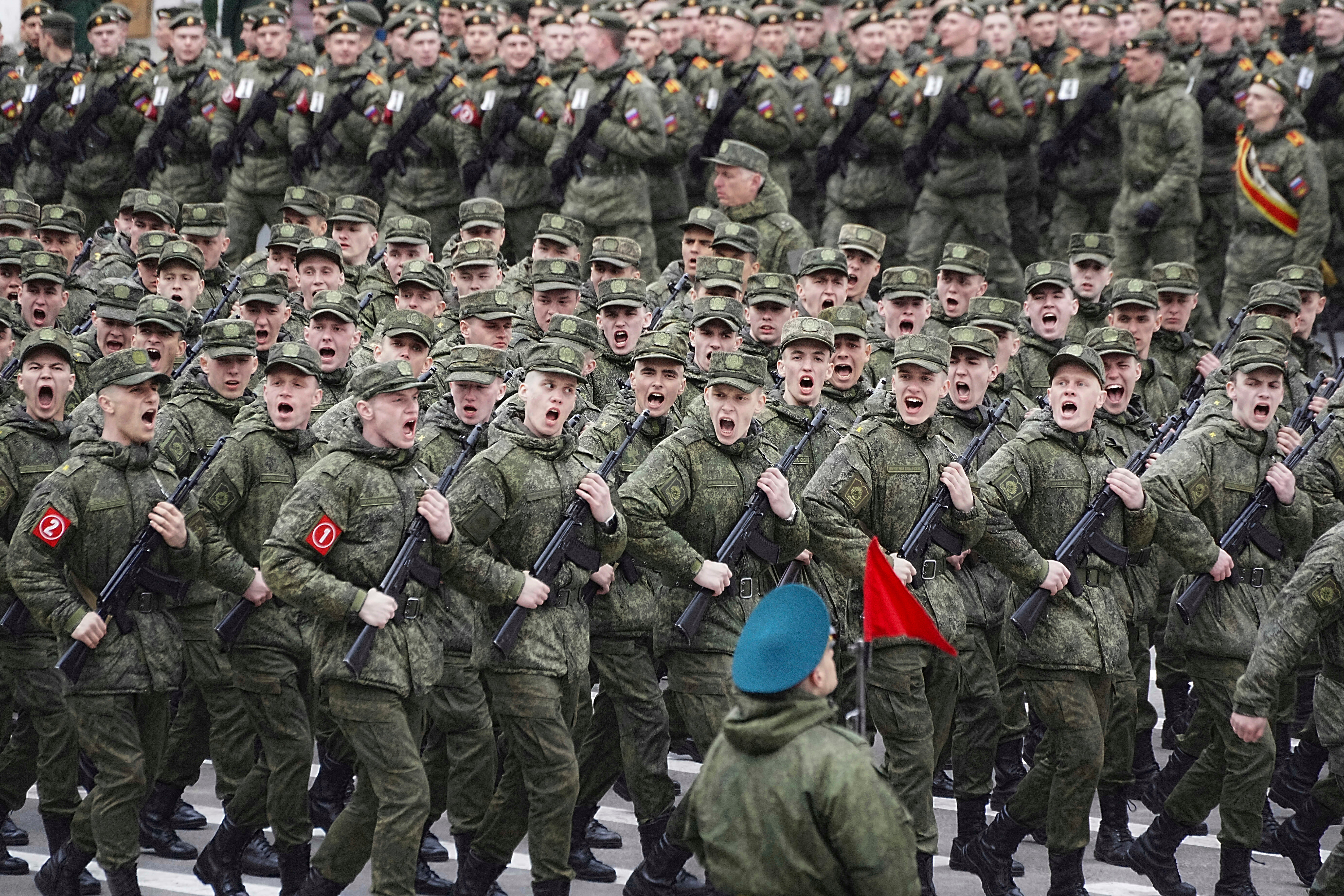 APTOPIX Russia Parade Rehearsal