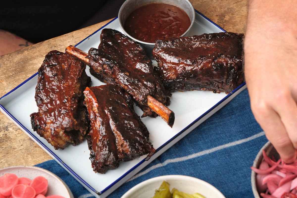 Tom Kerridge’s smoky beef short ribs are slow-cooked, sticky and sensational